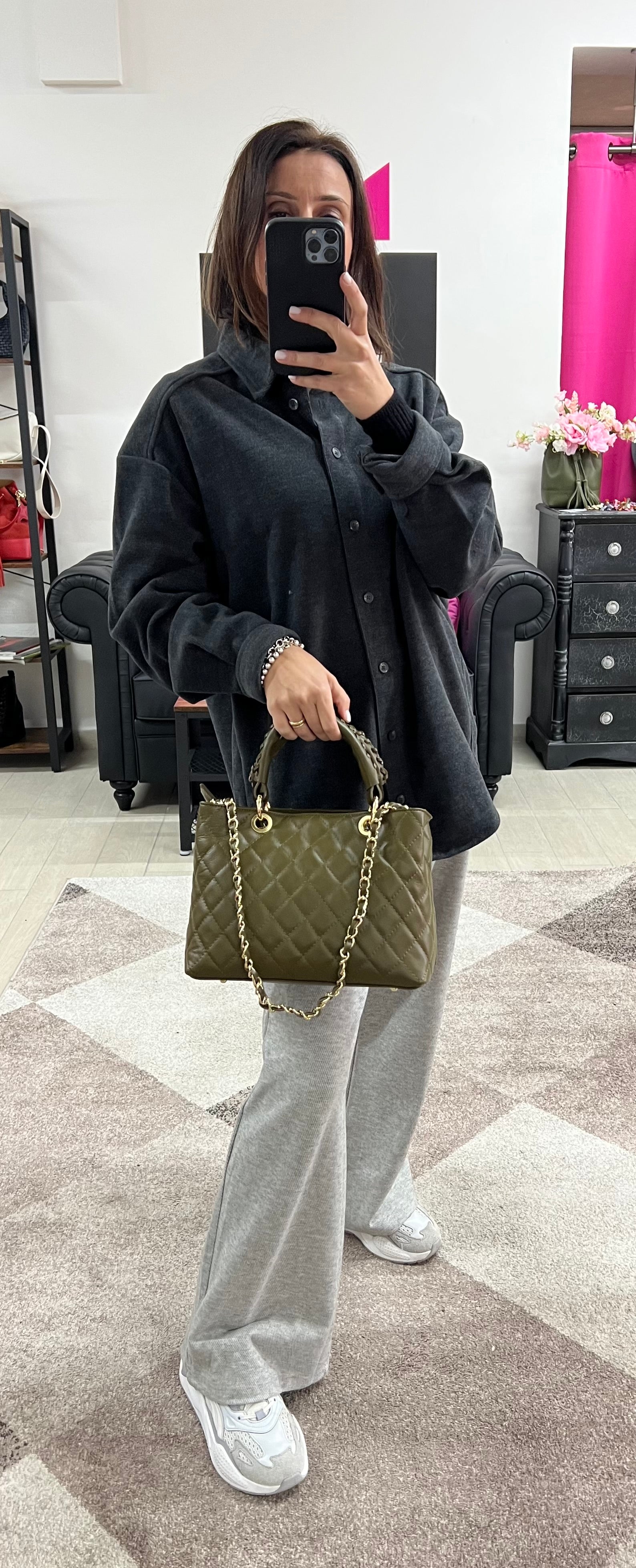 Lively midi verde oliva