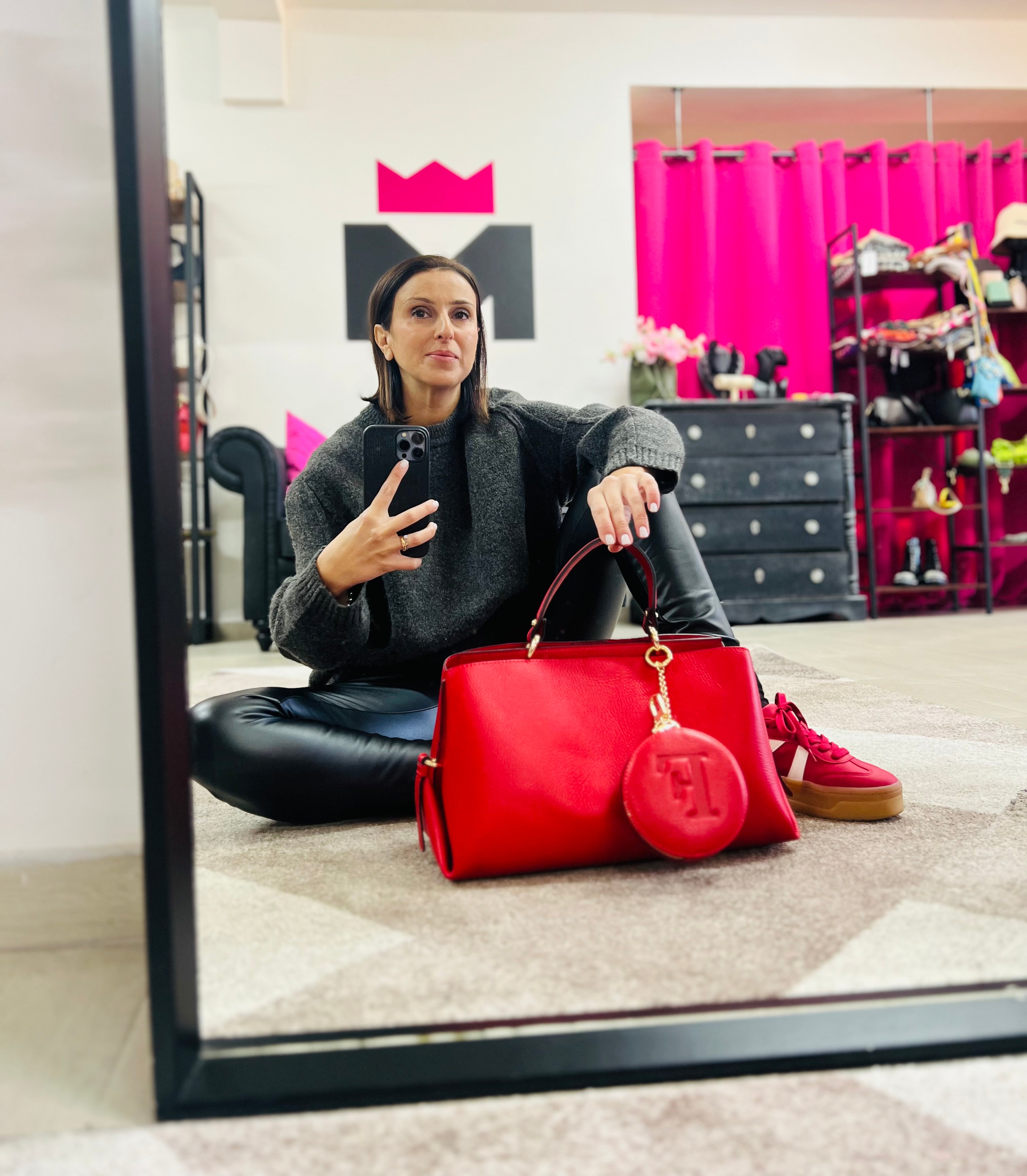Rotondo zip rosso
