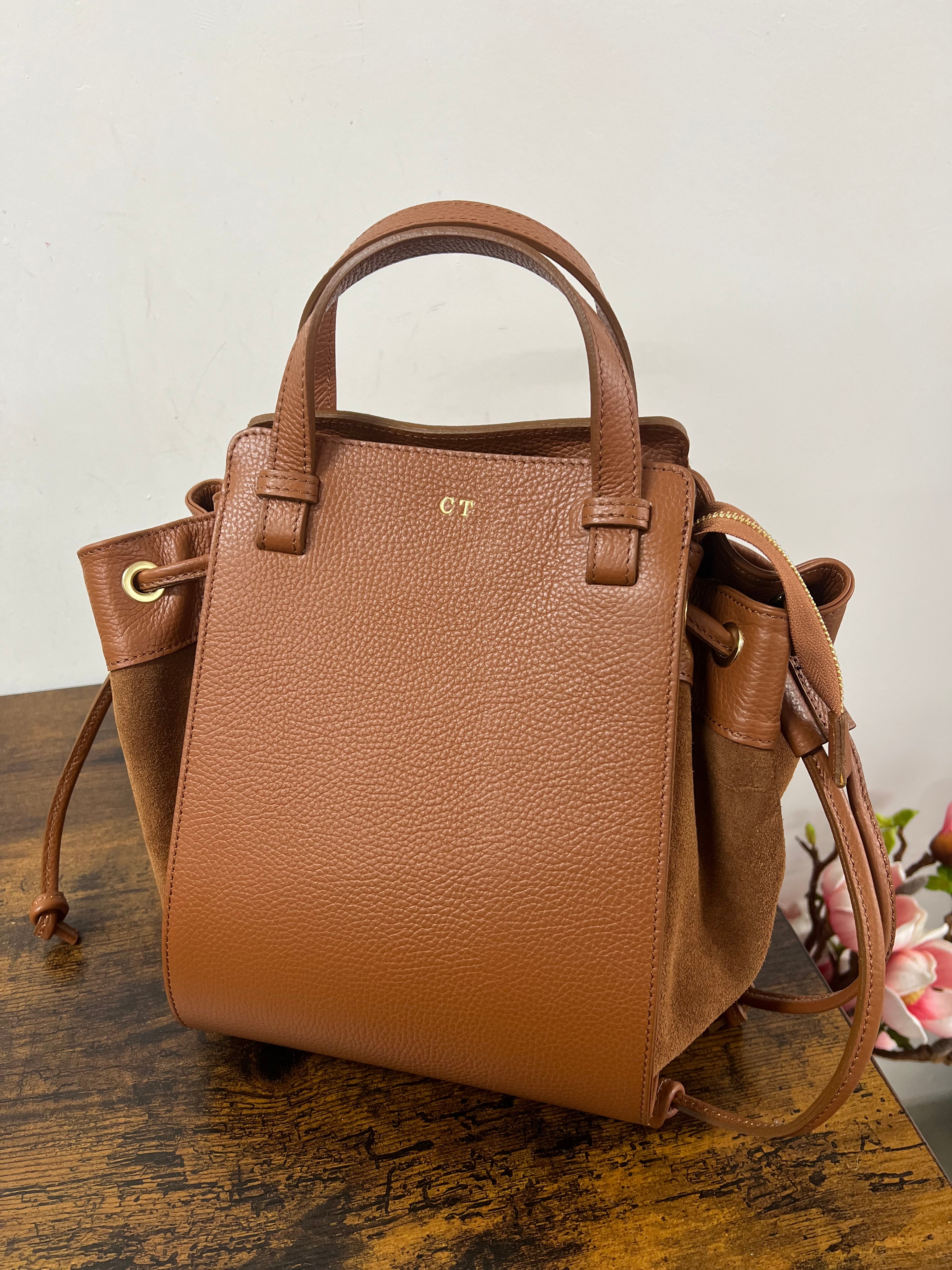 Dark leather Scarlett tote