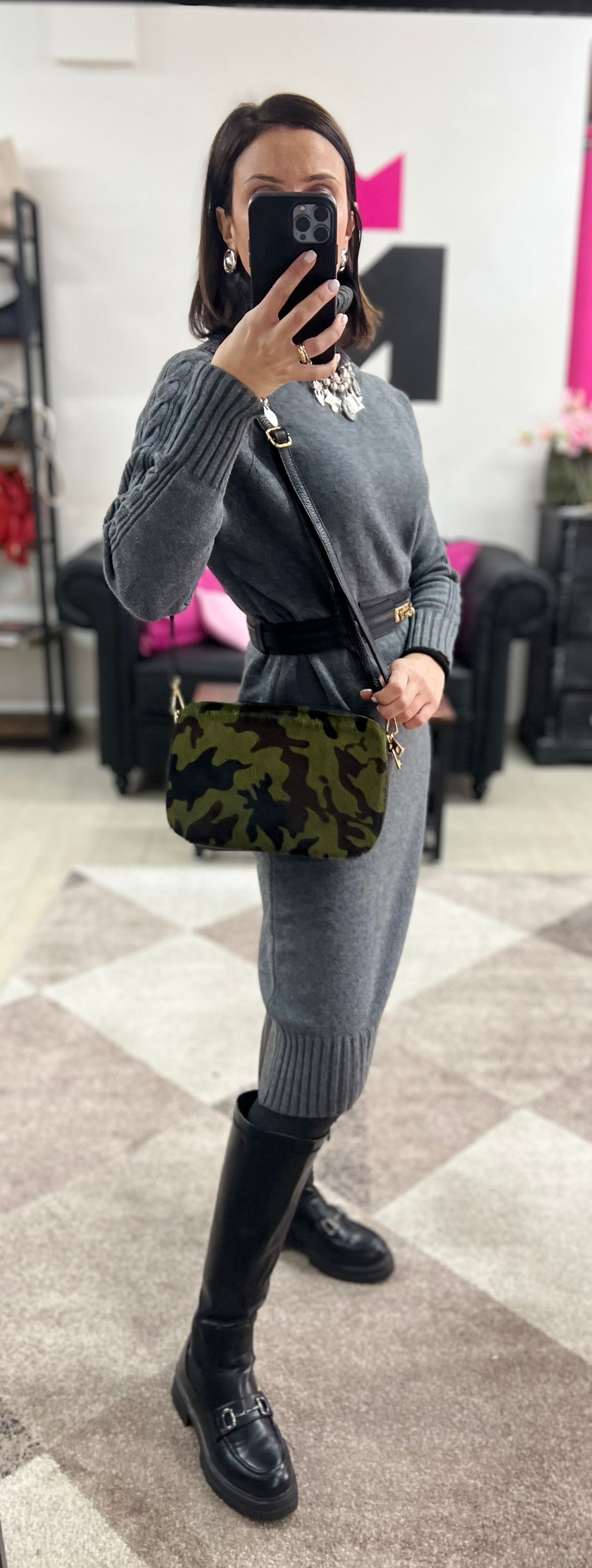 Camerabag maxi cavallino mimetica