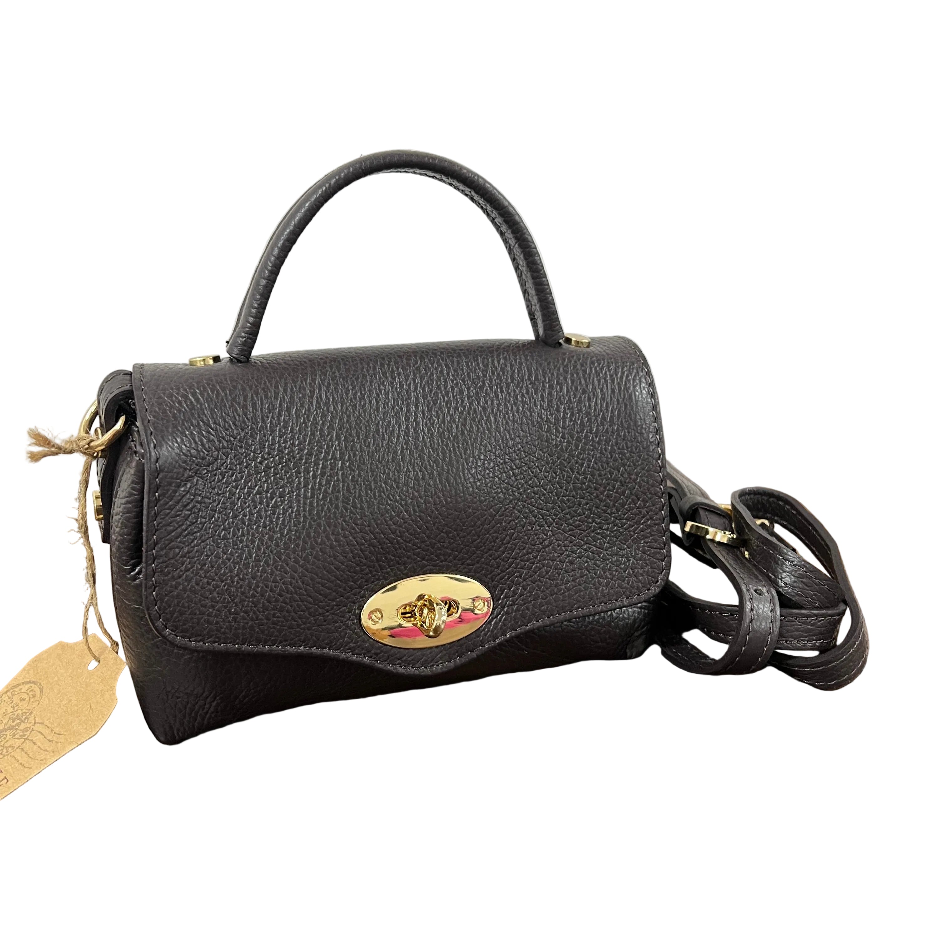 Country bag monocolore z pocket testa di moro