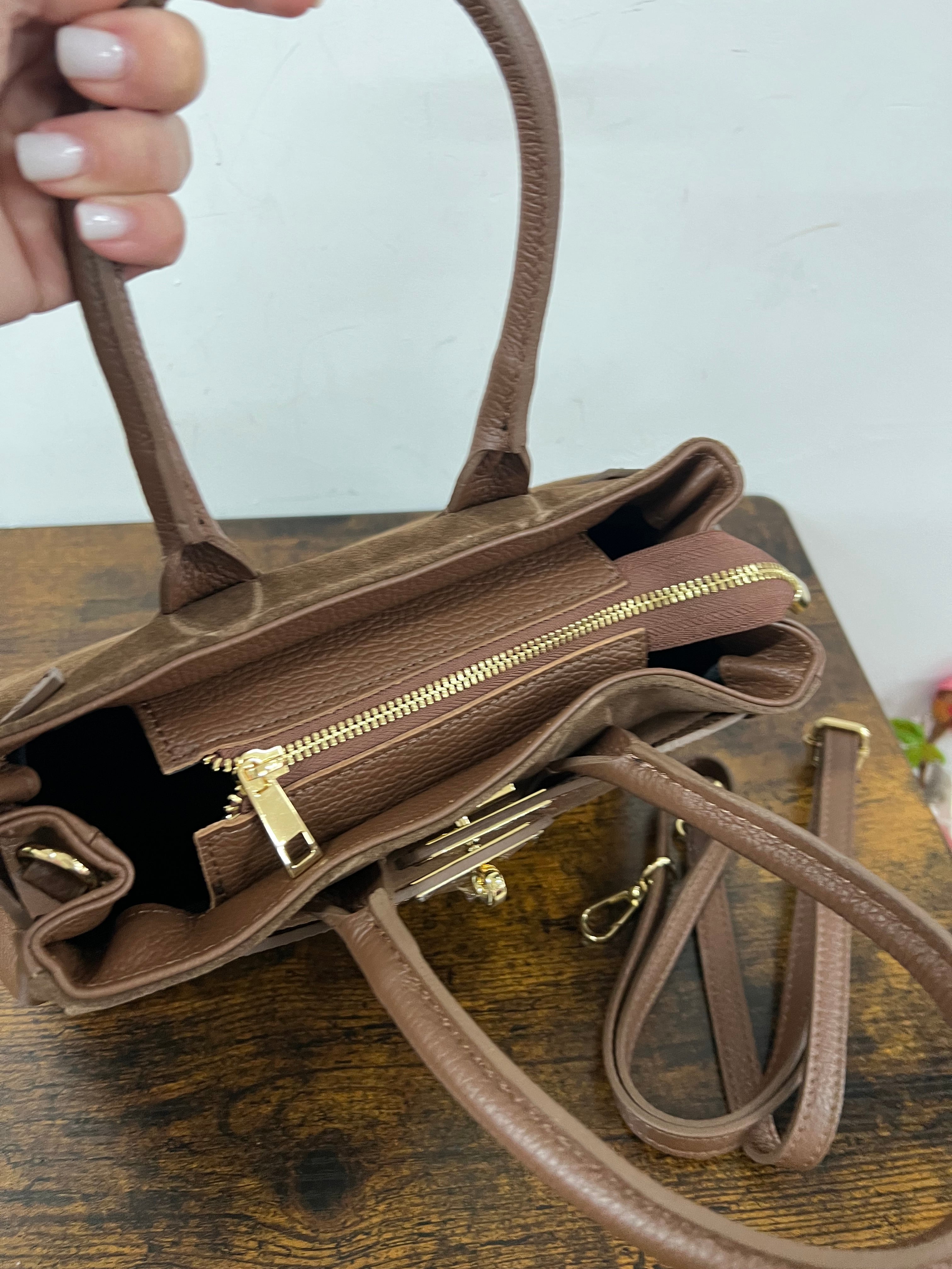 Shopper horse suede mini cioccolato