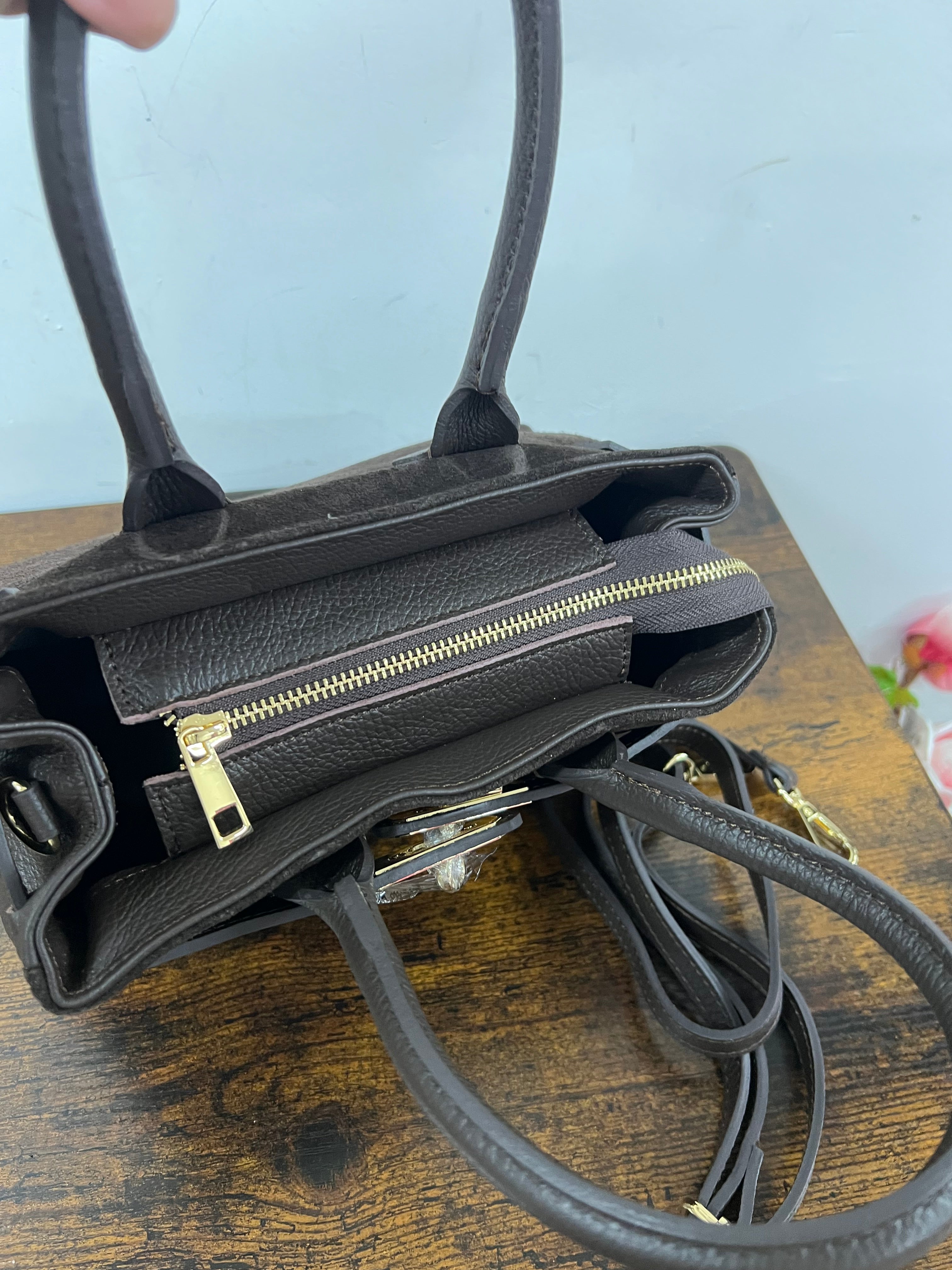 Shopper horse suede mini testa di moro