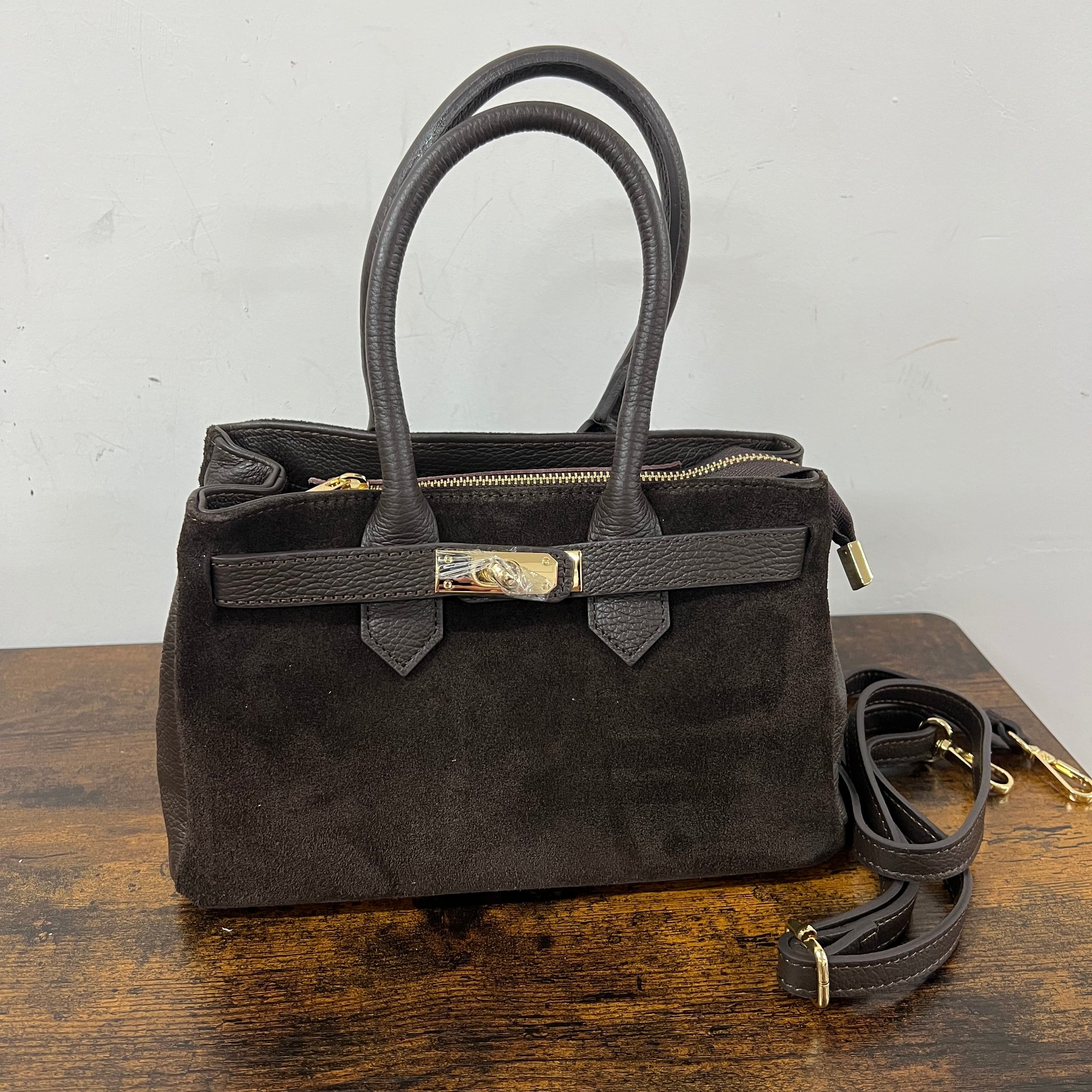 Shopper horse suede mini testa di moro