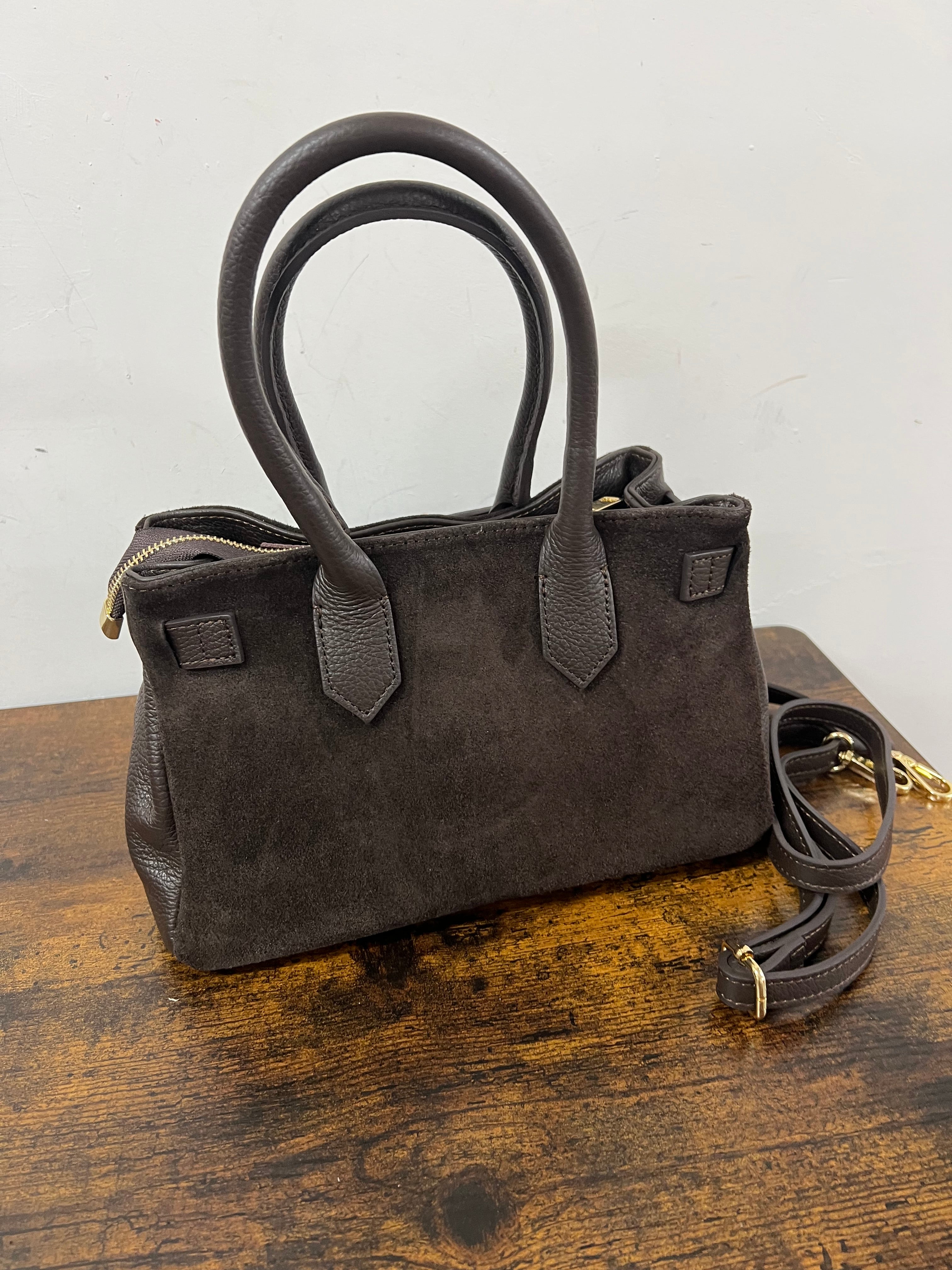 Shopper horse suede mini testa di moro