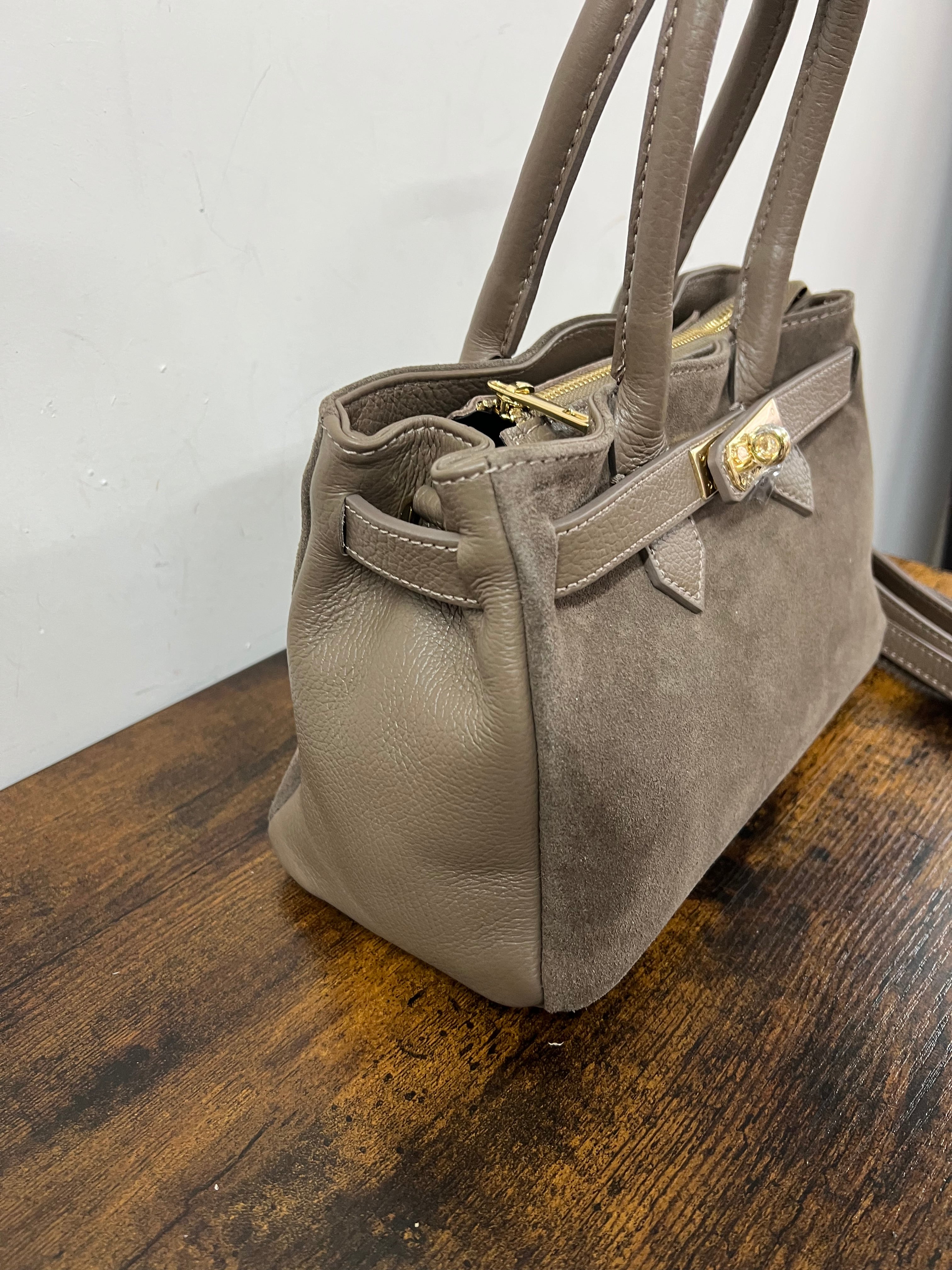 Shopper horse suede mini fango