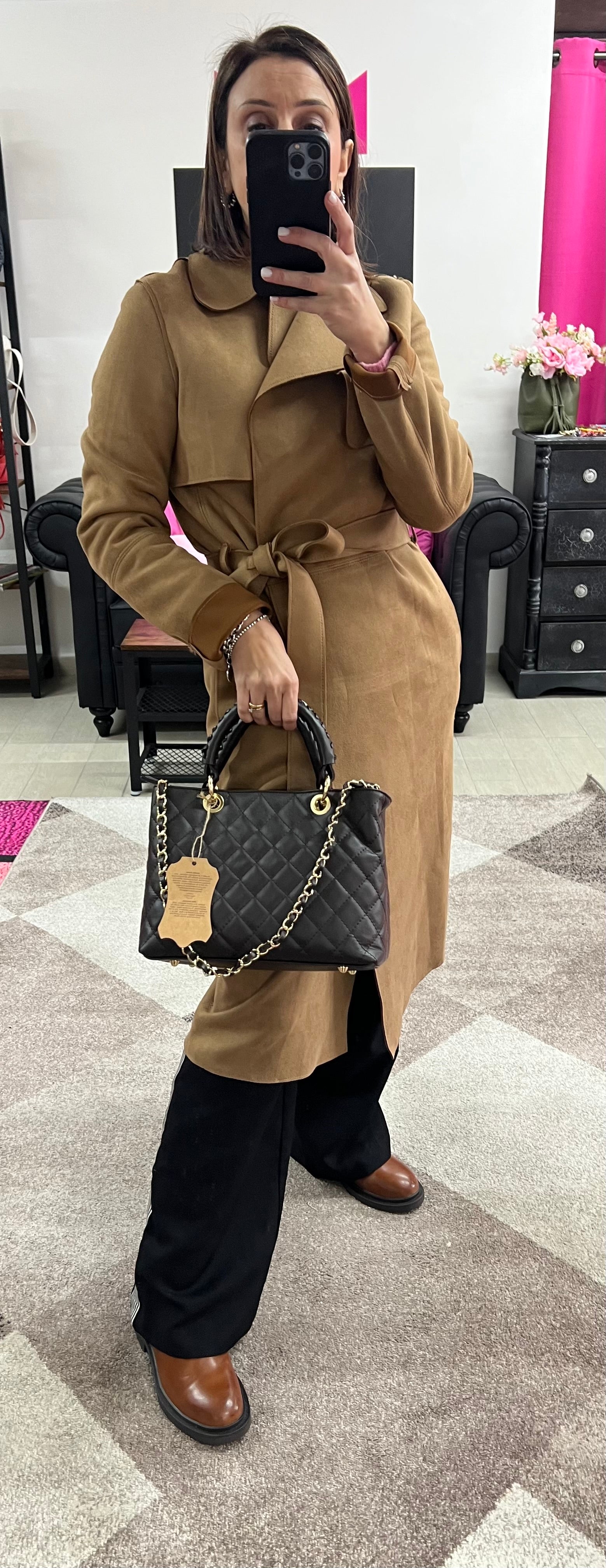Lively dark brown midi