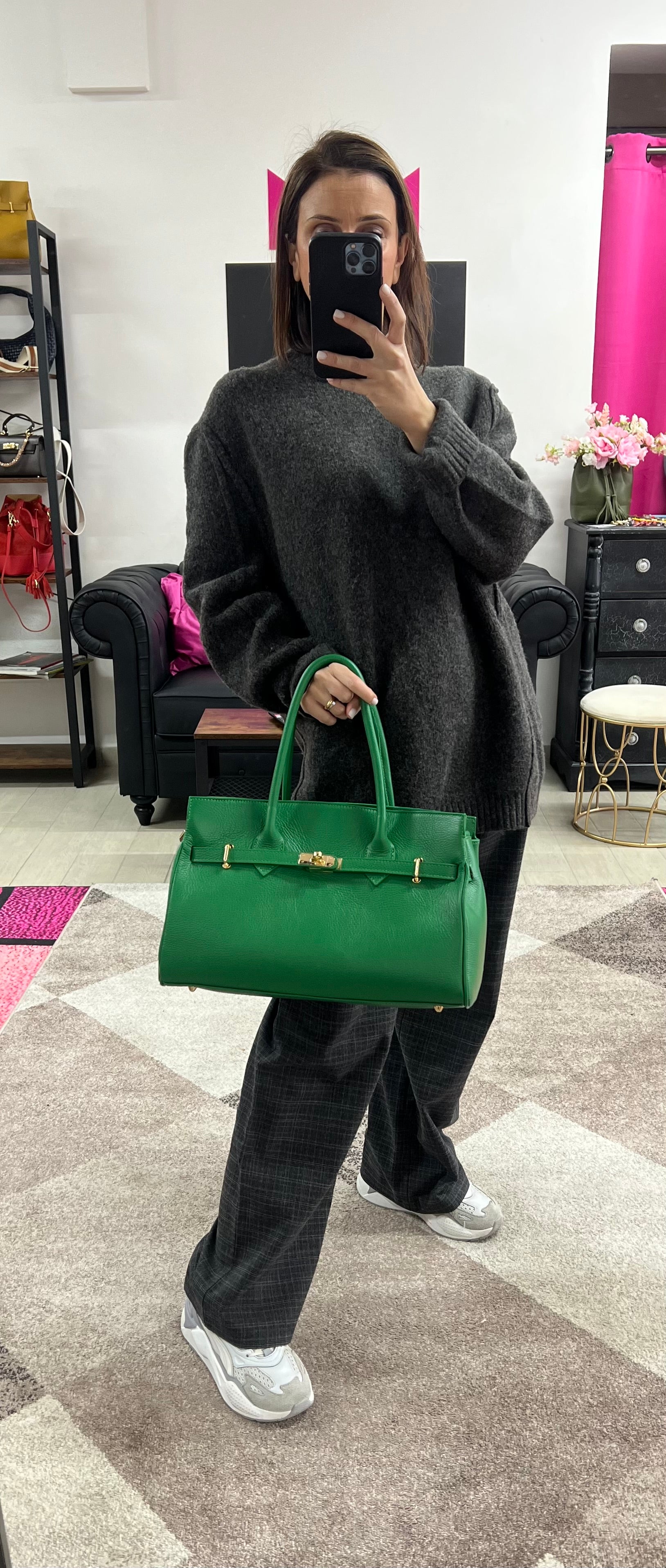 Shopper horse basic verde smeraldo