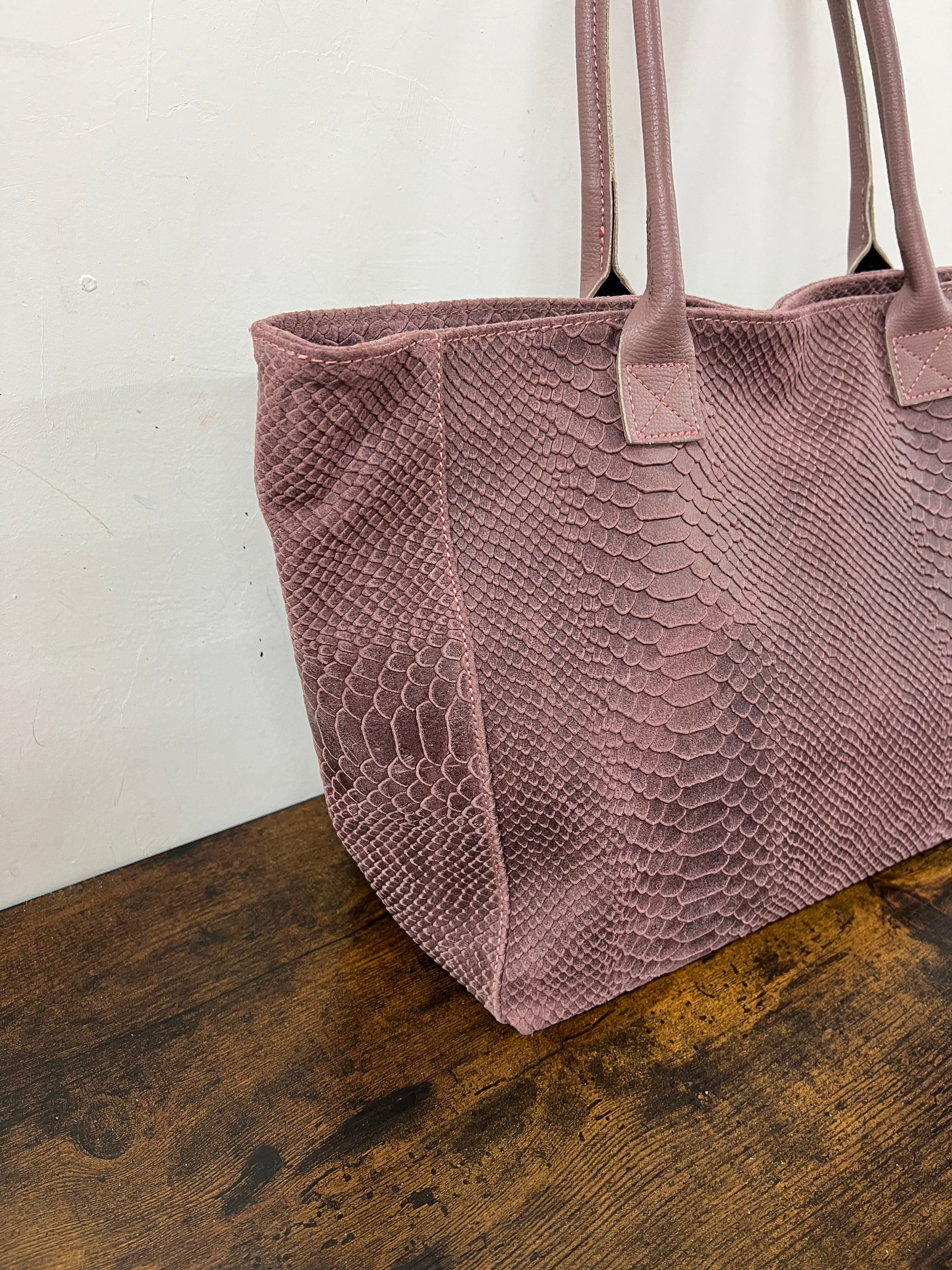Tote bag cocco rosa antico