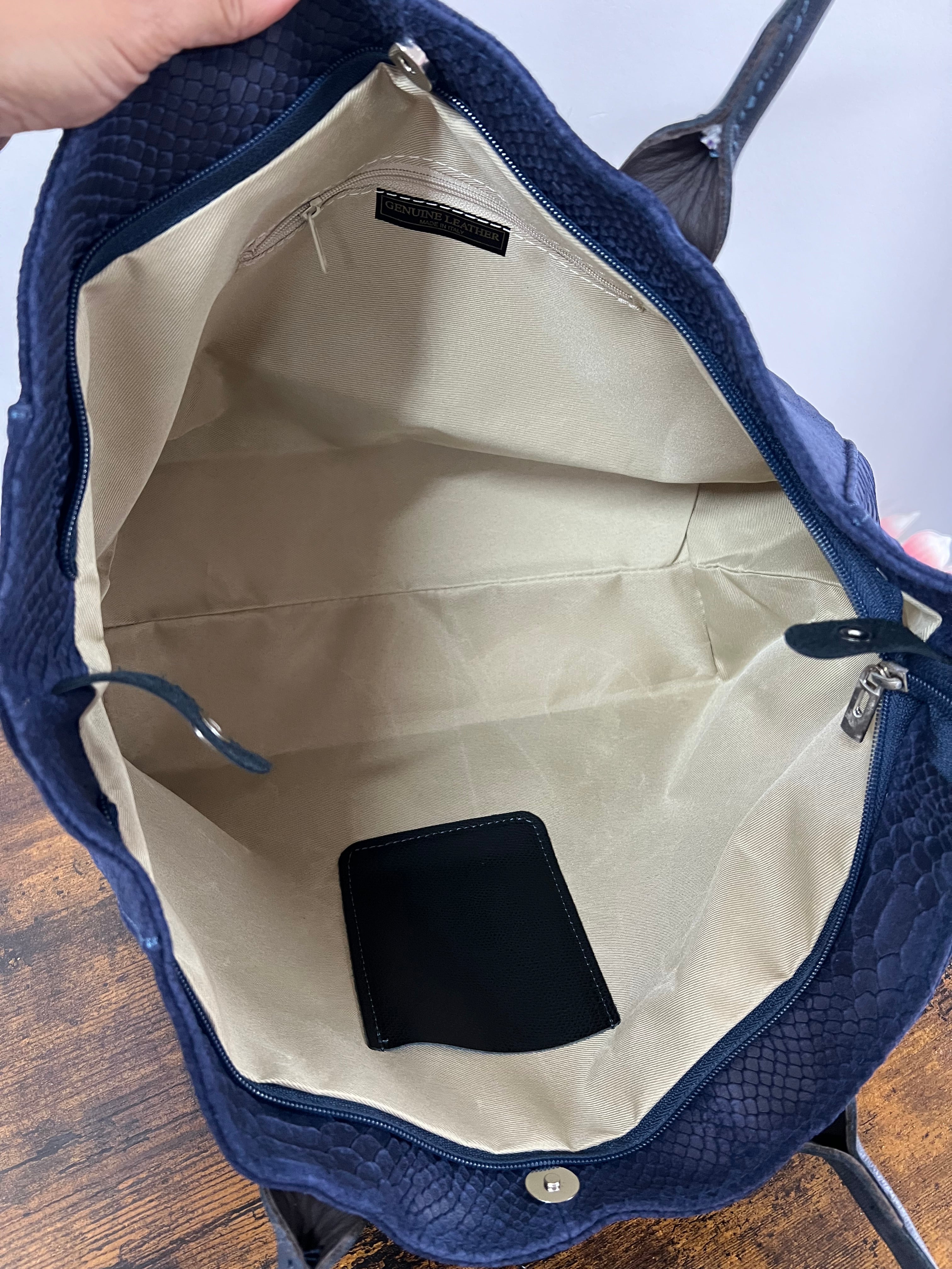 Tote bag cocco blu cobalto