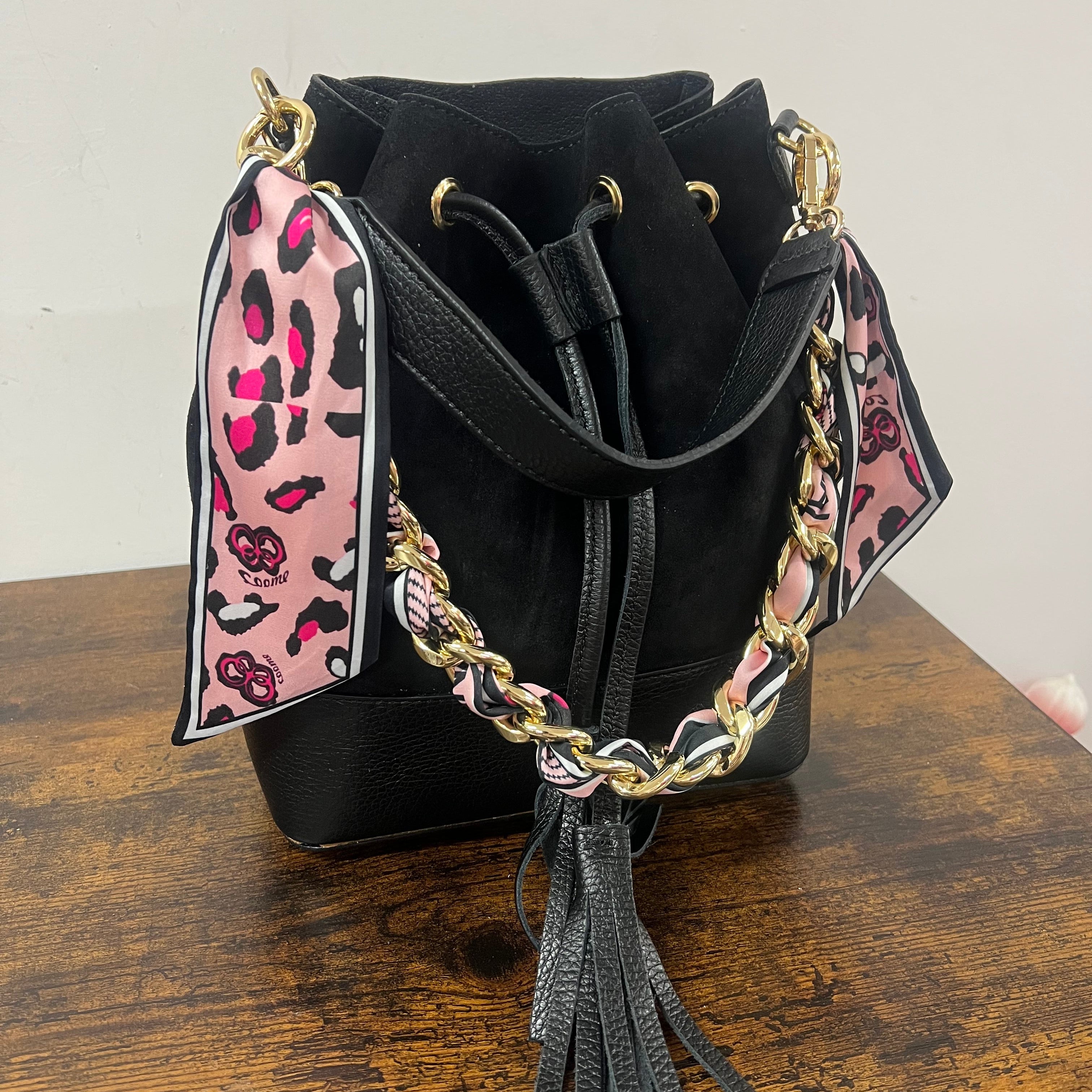 Catena foulard maculato pink