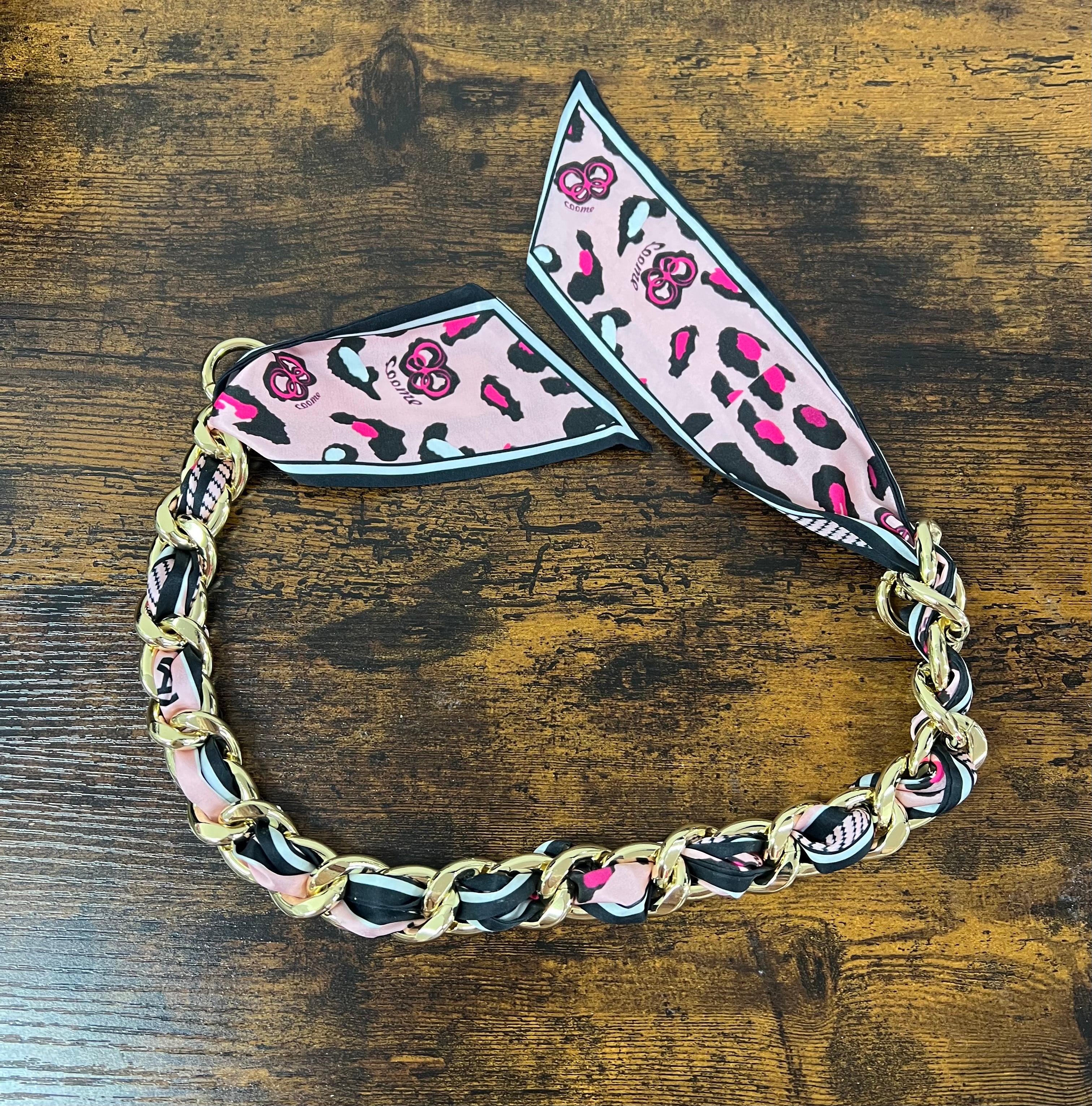 Catena foulard maculato pink