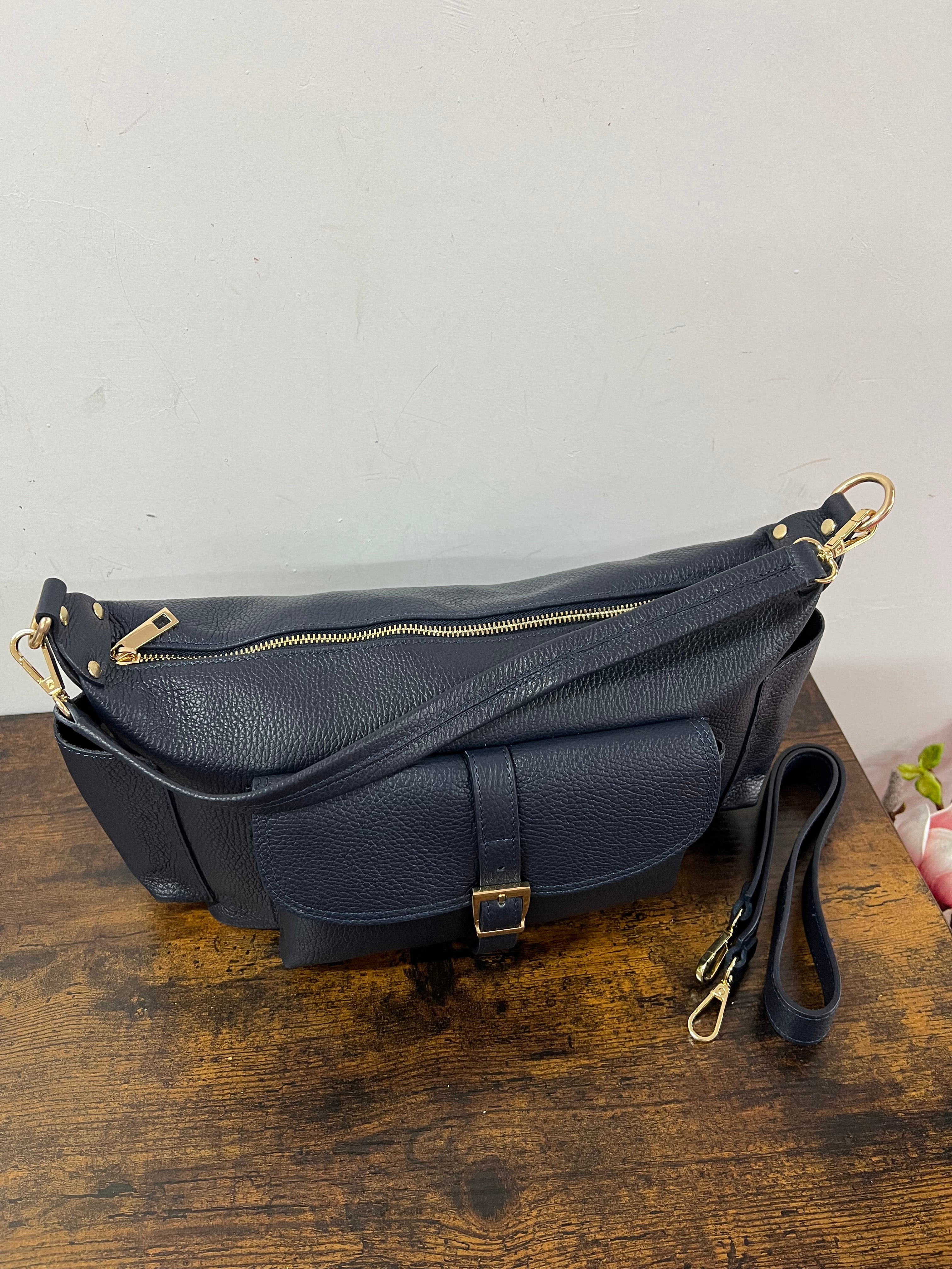 Mega baguette blu navy