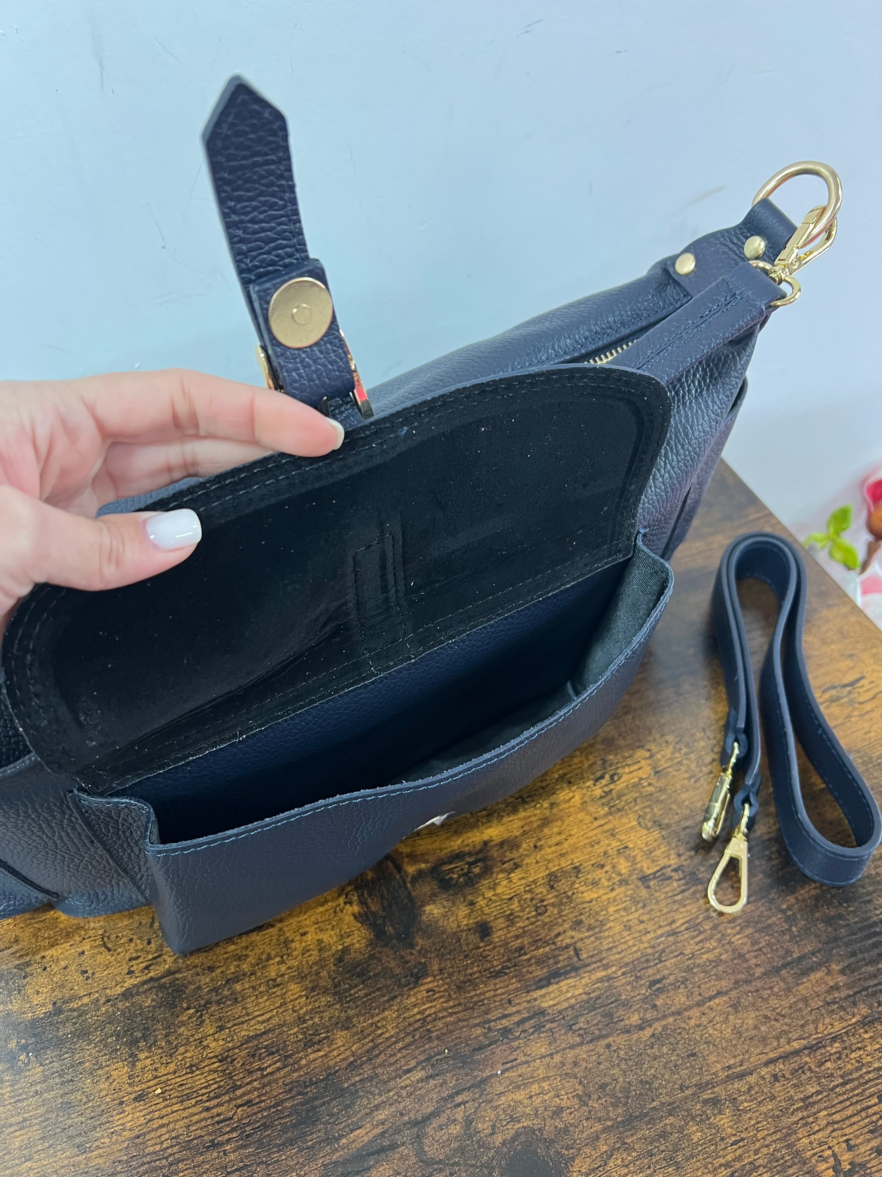 Mega baguette blu navy