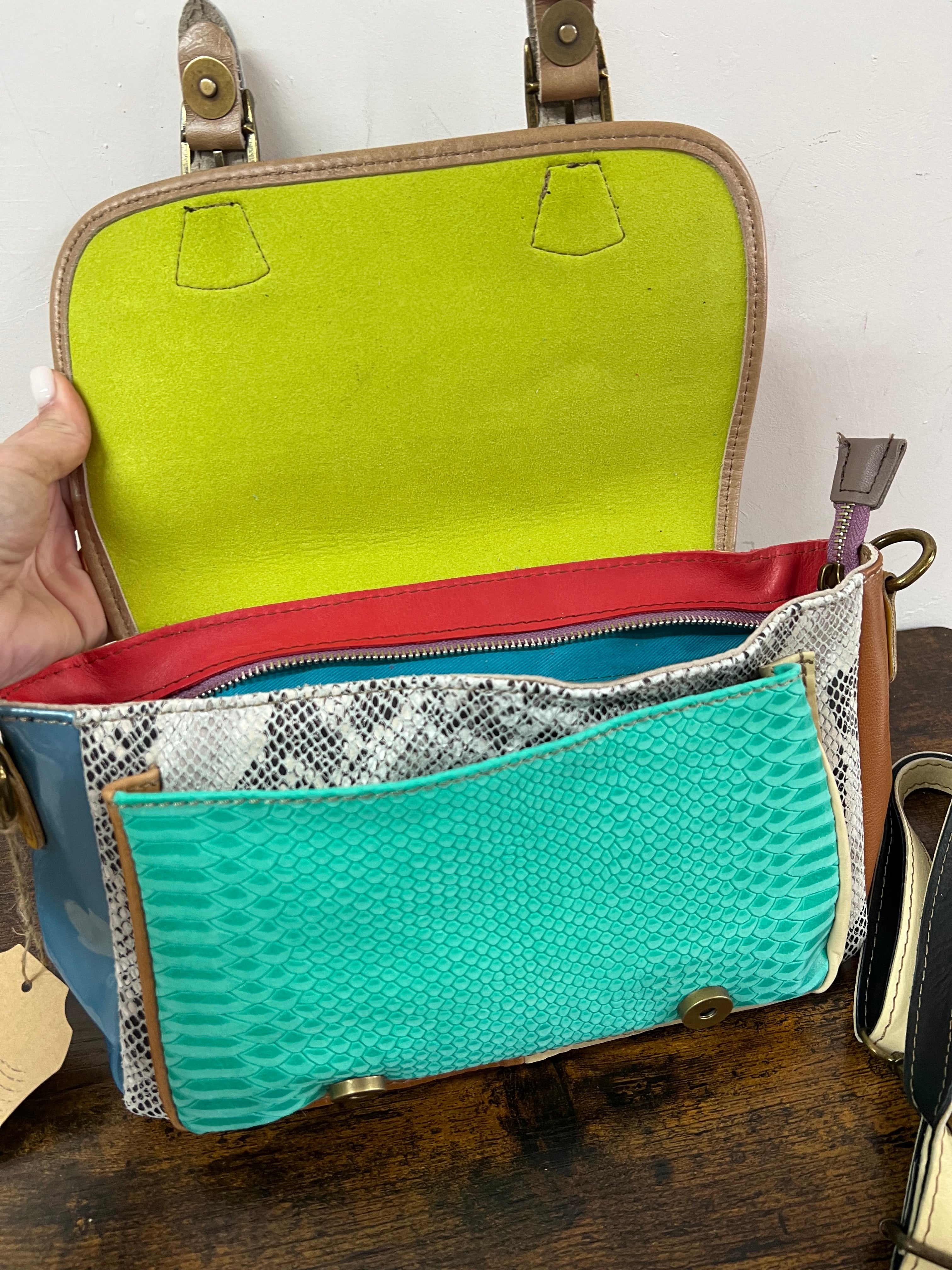 Country cartella patchwork quadri oro