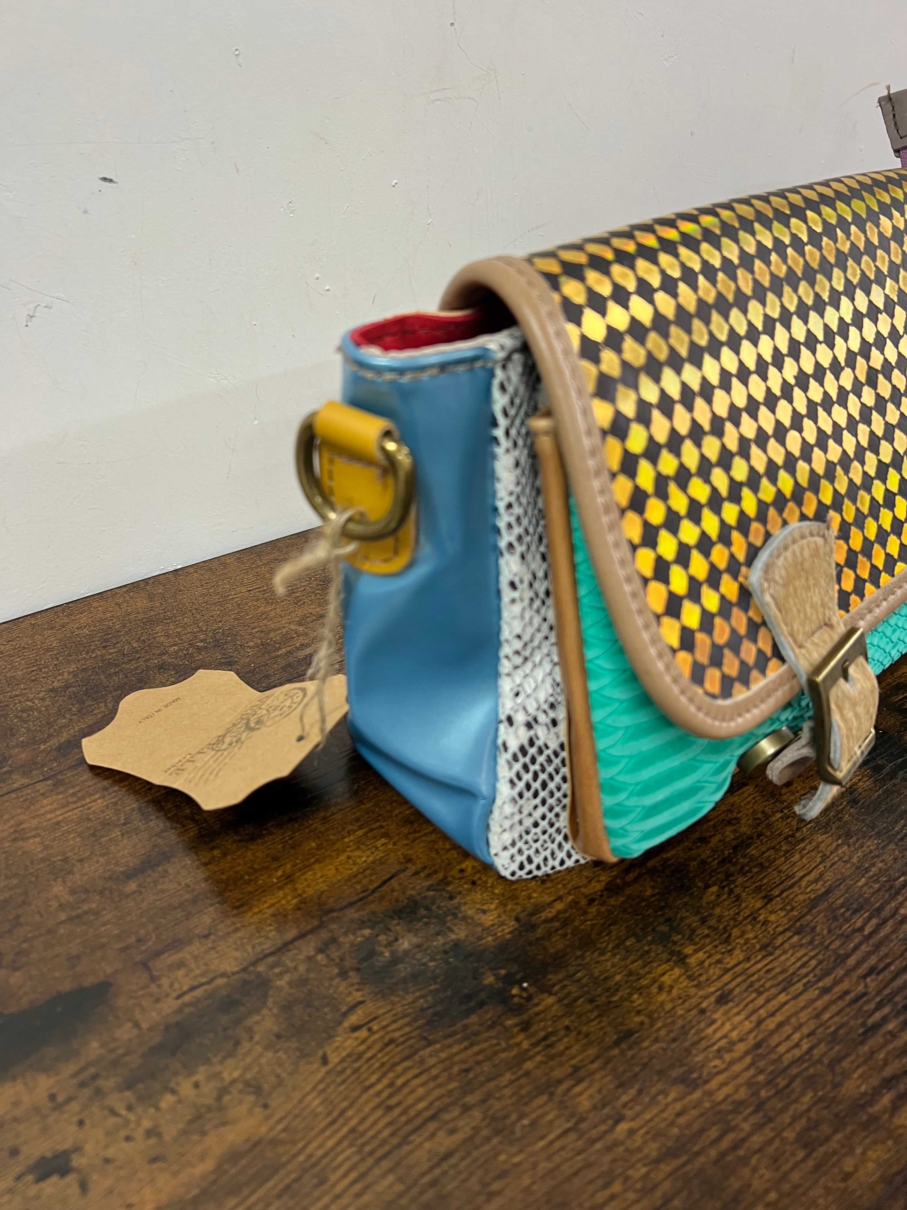 Country cartella patchwork quadri oro