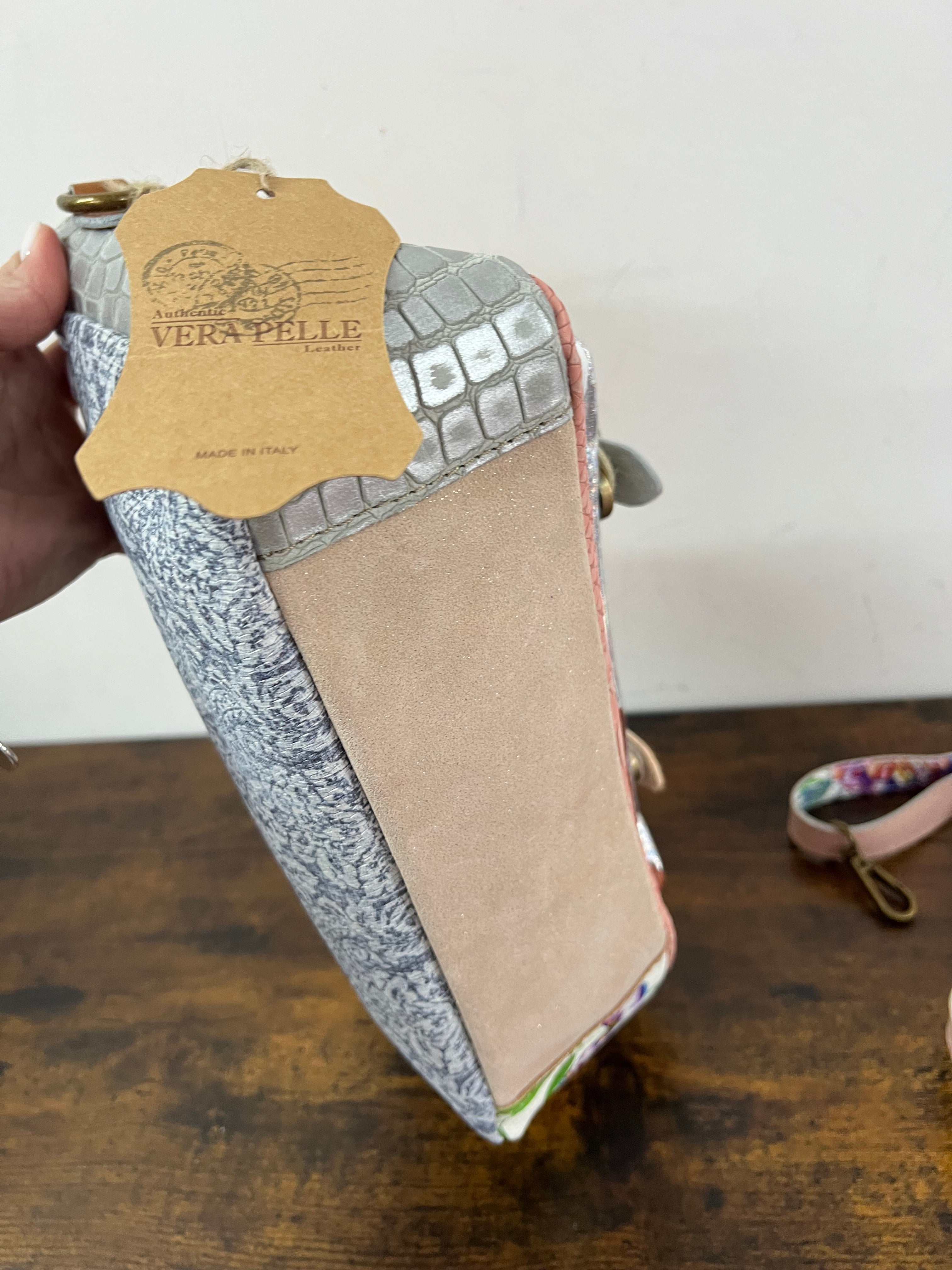 Country cartella patchwork arancio