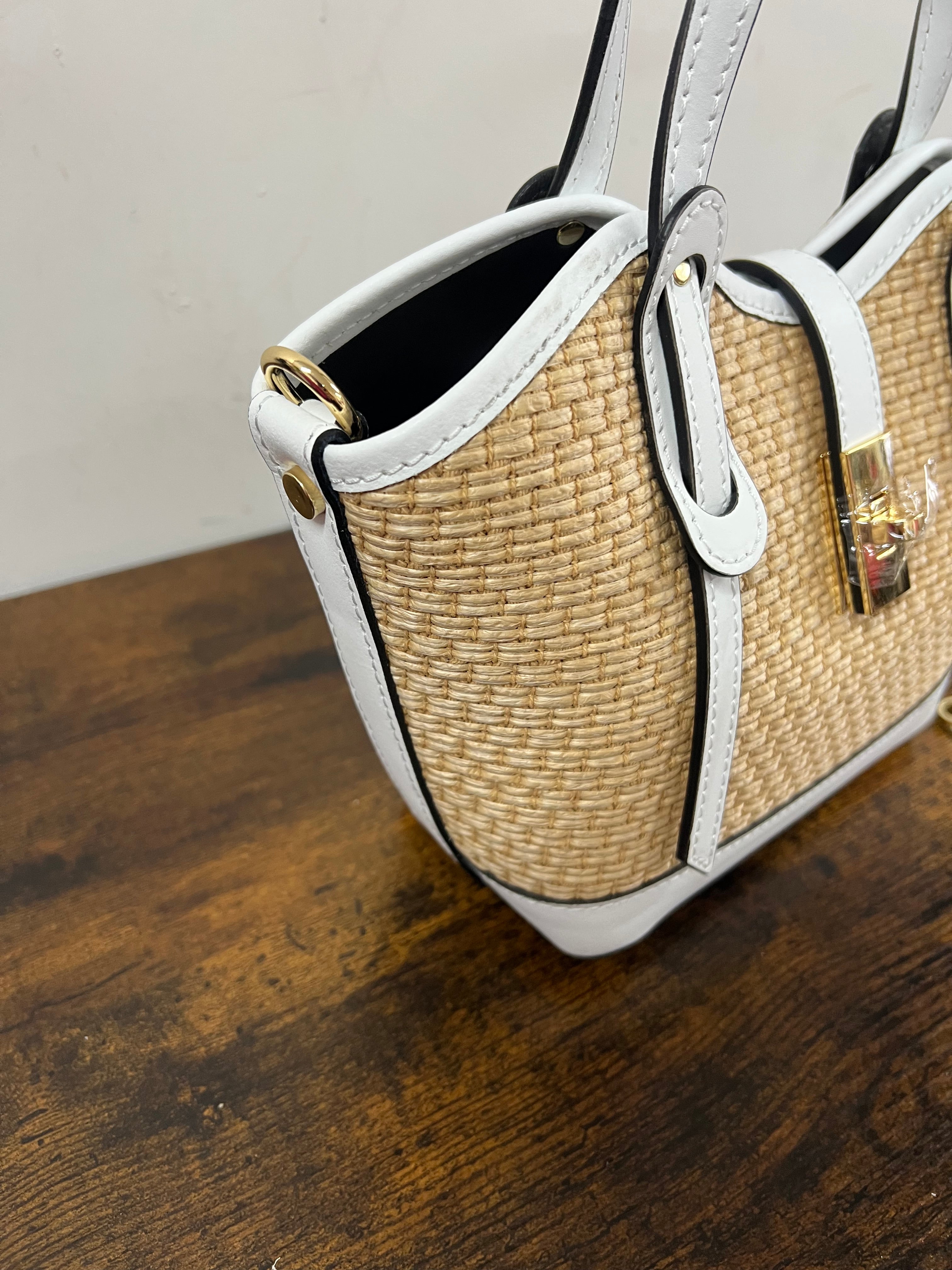 Sally mini rafia bianco