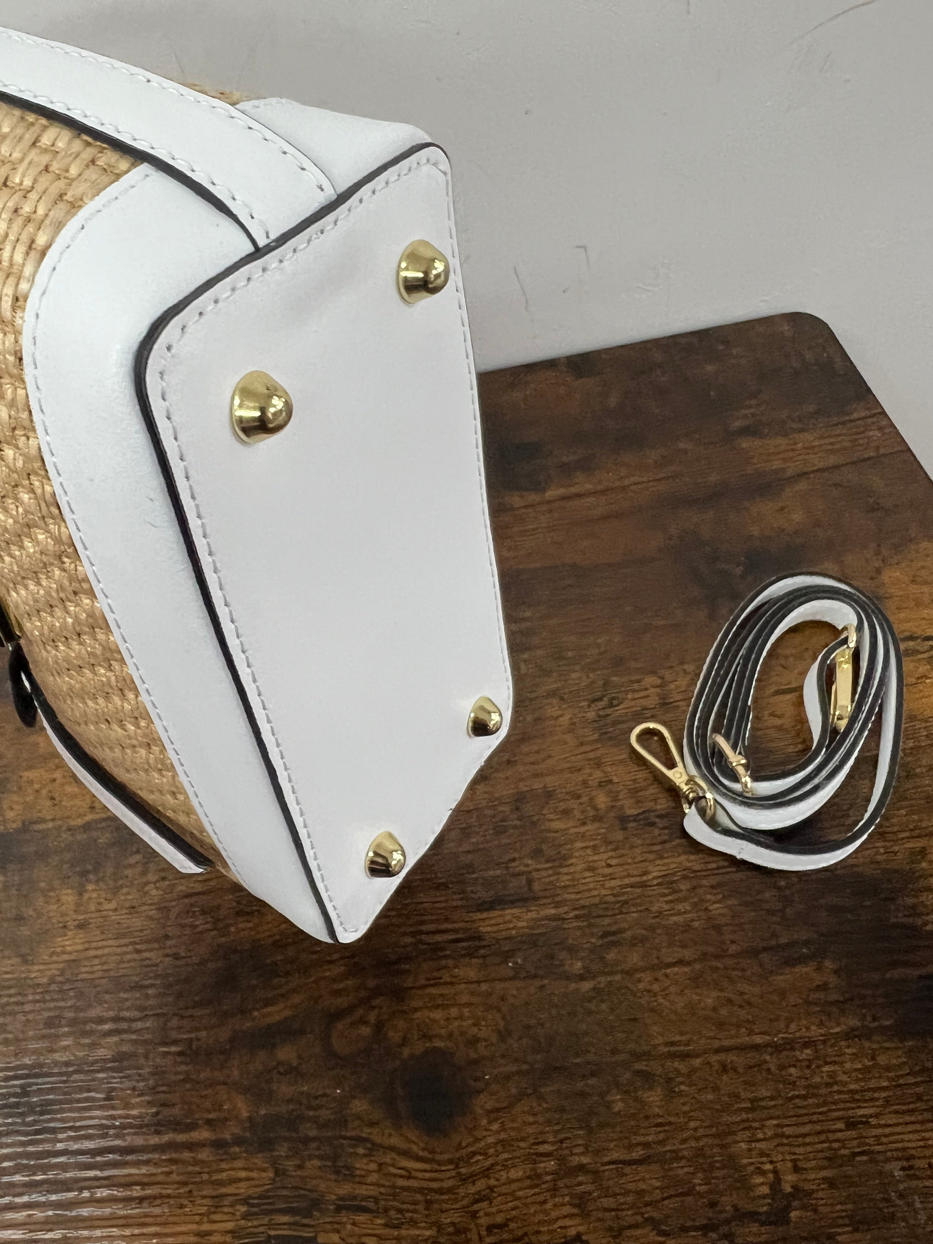 Sally mini rafia bianco