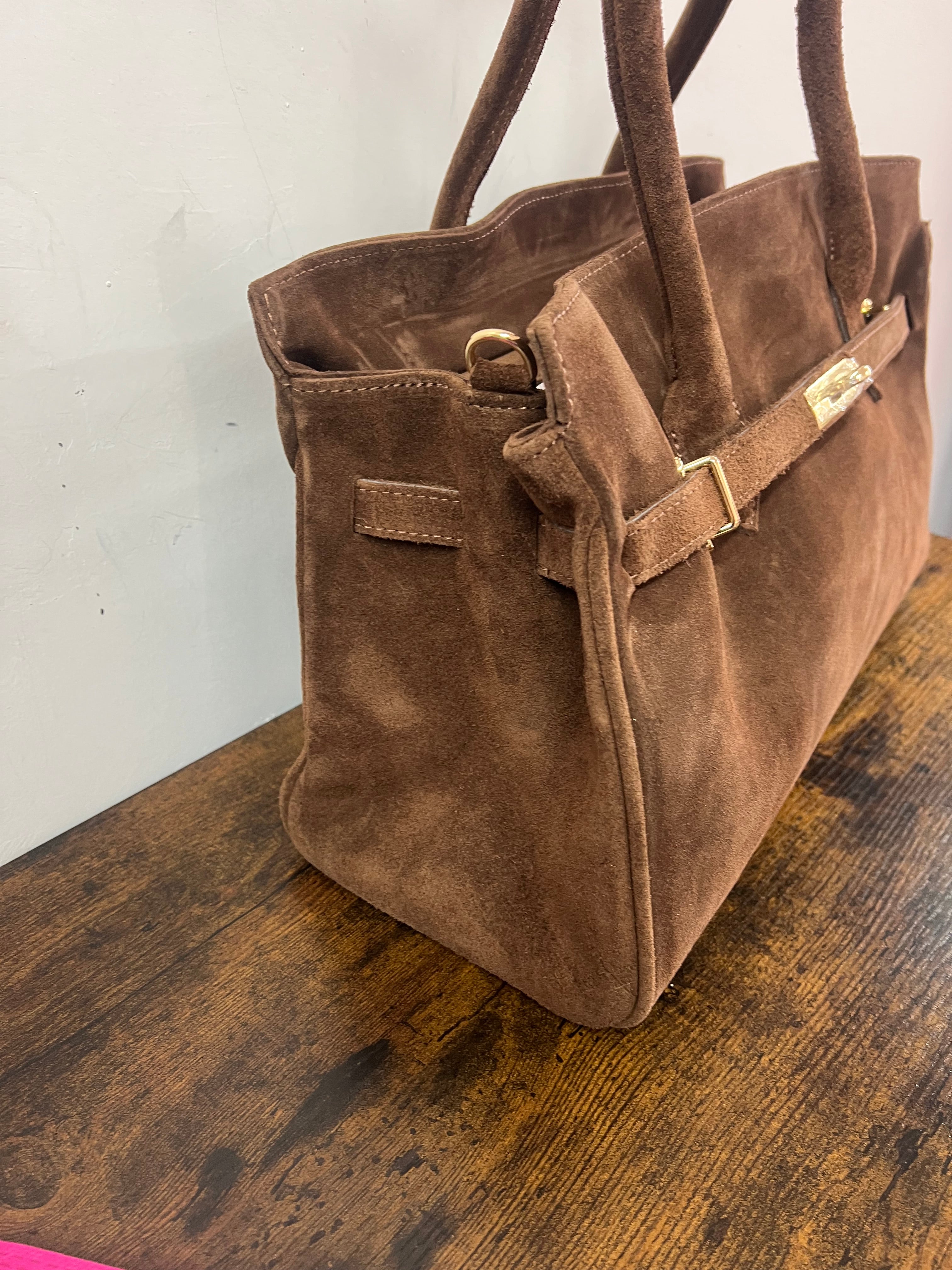 Shopper horse suede basic cioccolato