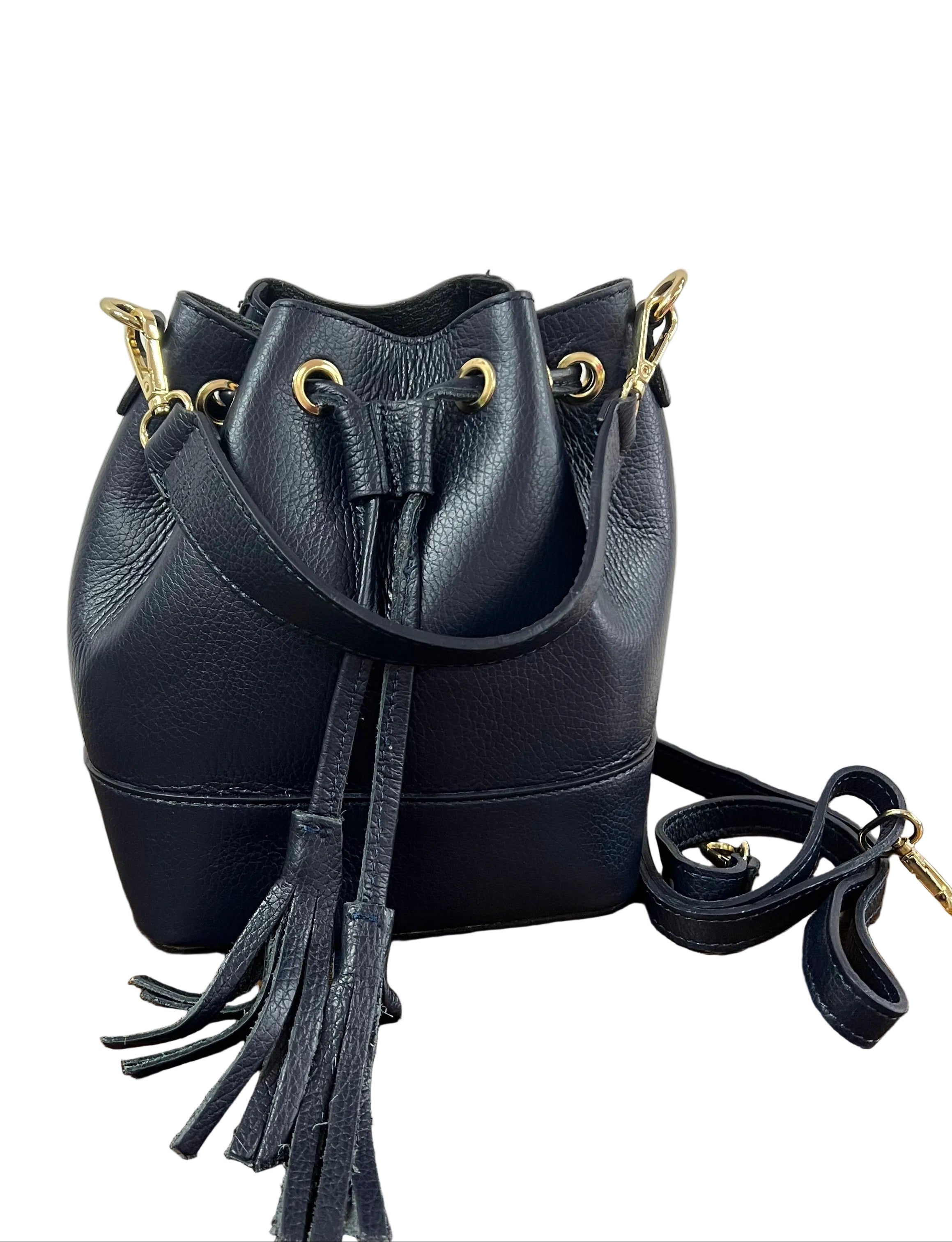 Sacchetto frange mini blu navy