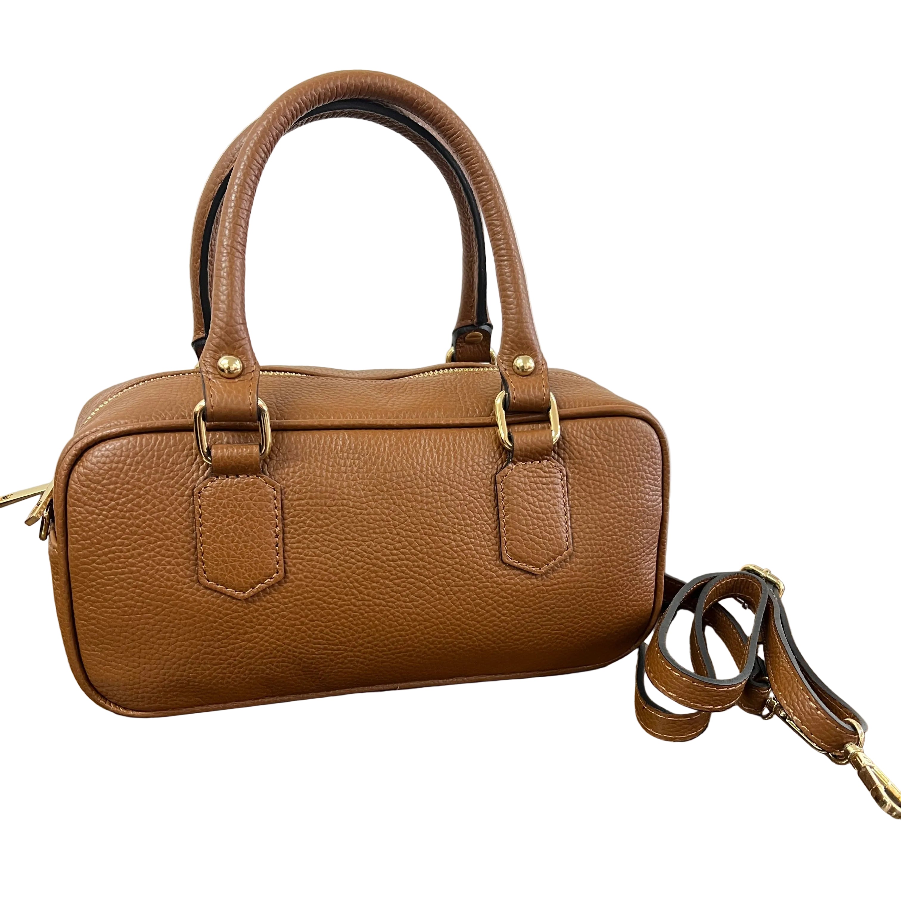 Bauletto rettangolare cuoio scuro