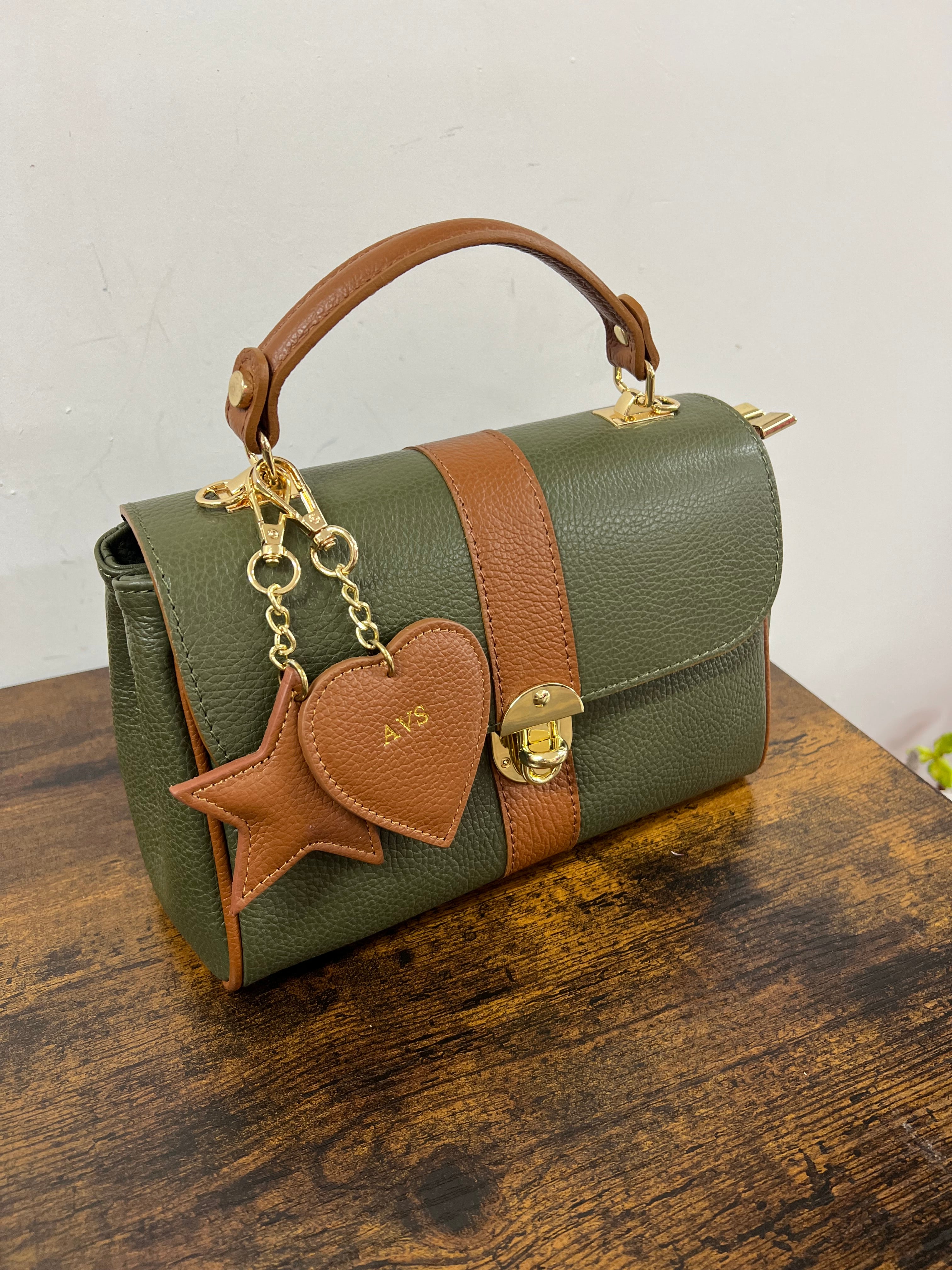 Dark genuine leather heart