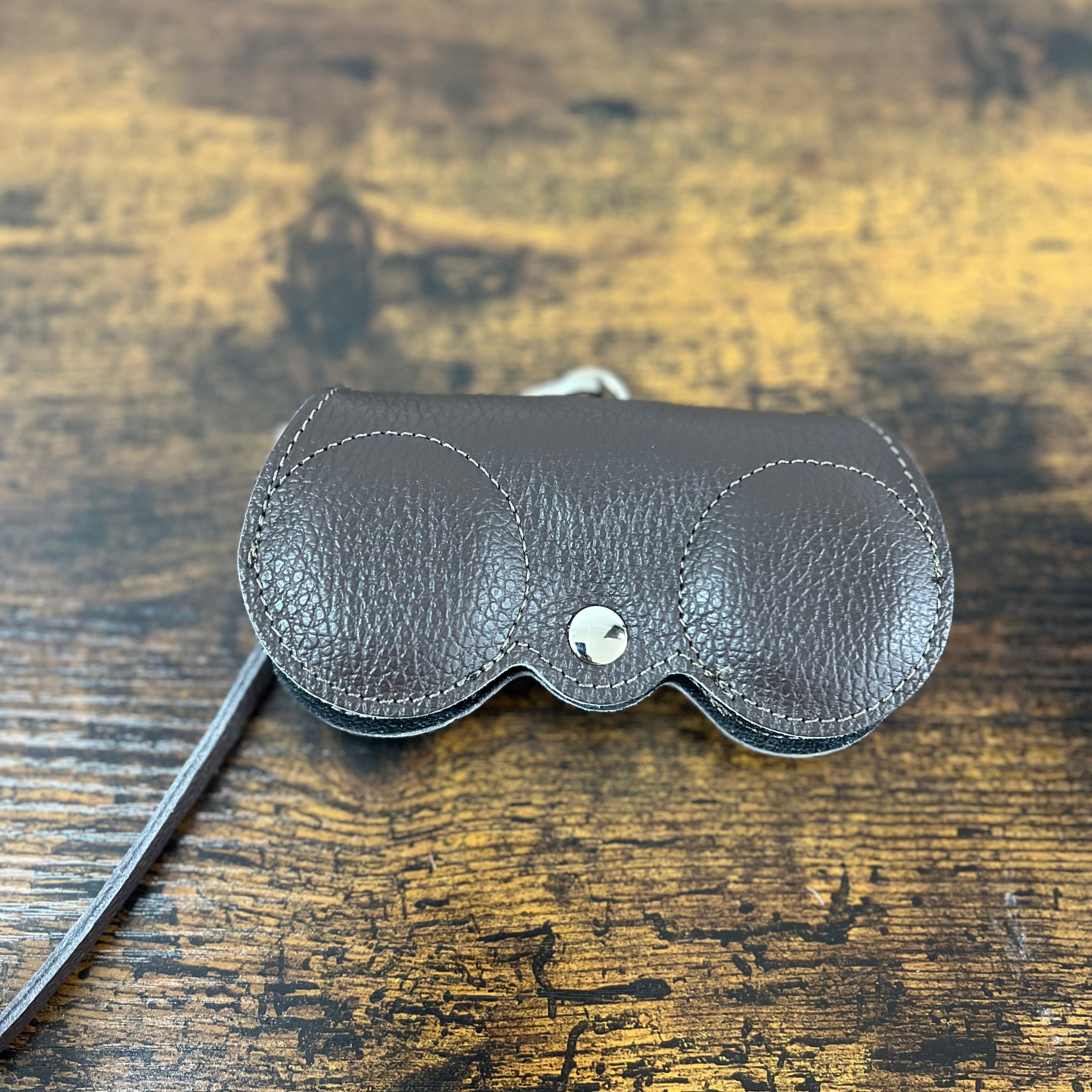 Glasses case with dark brown head