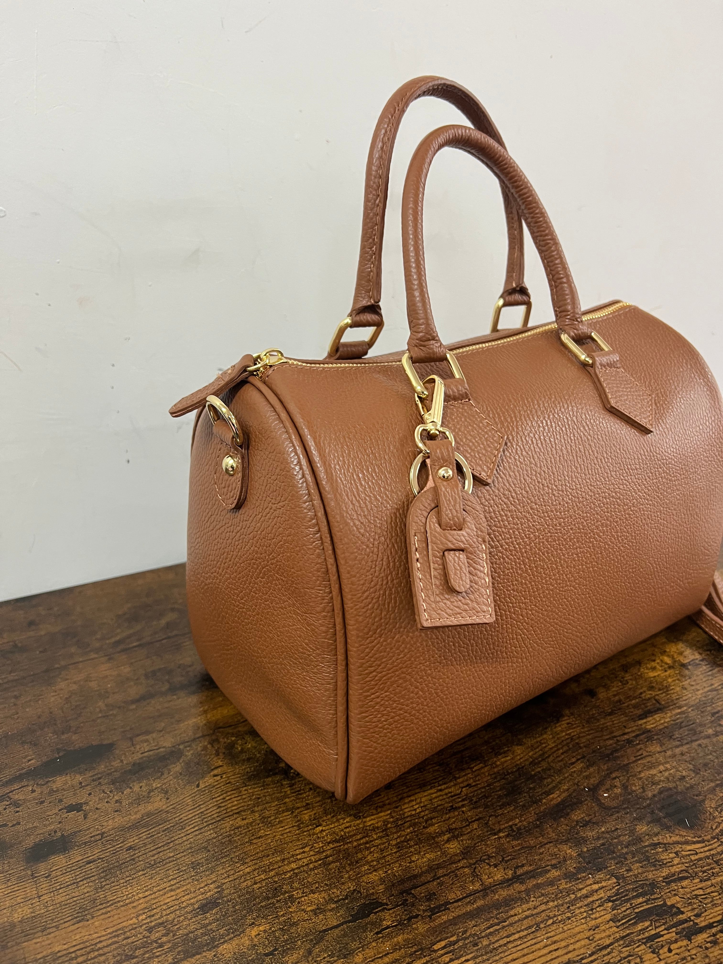 Bauletto maxi cuoio scuro