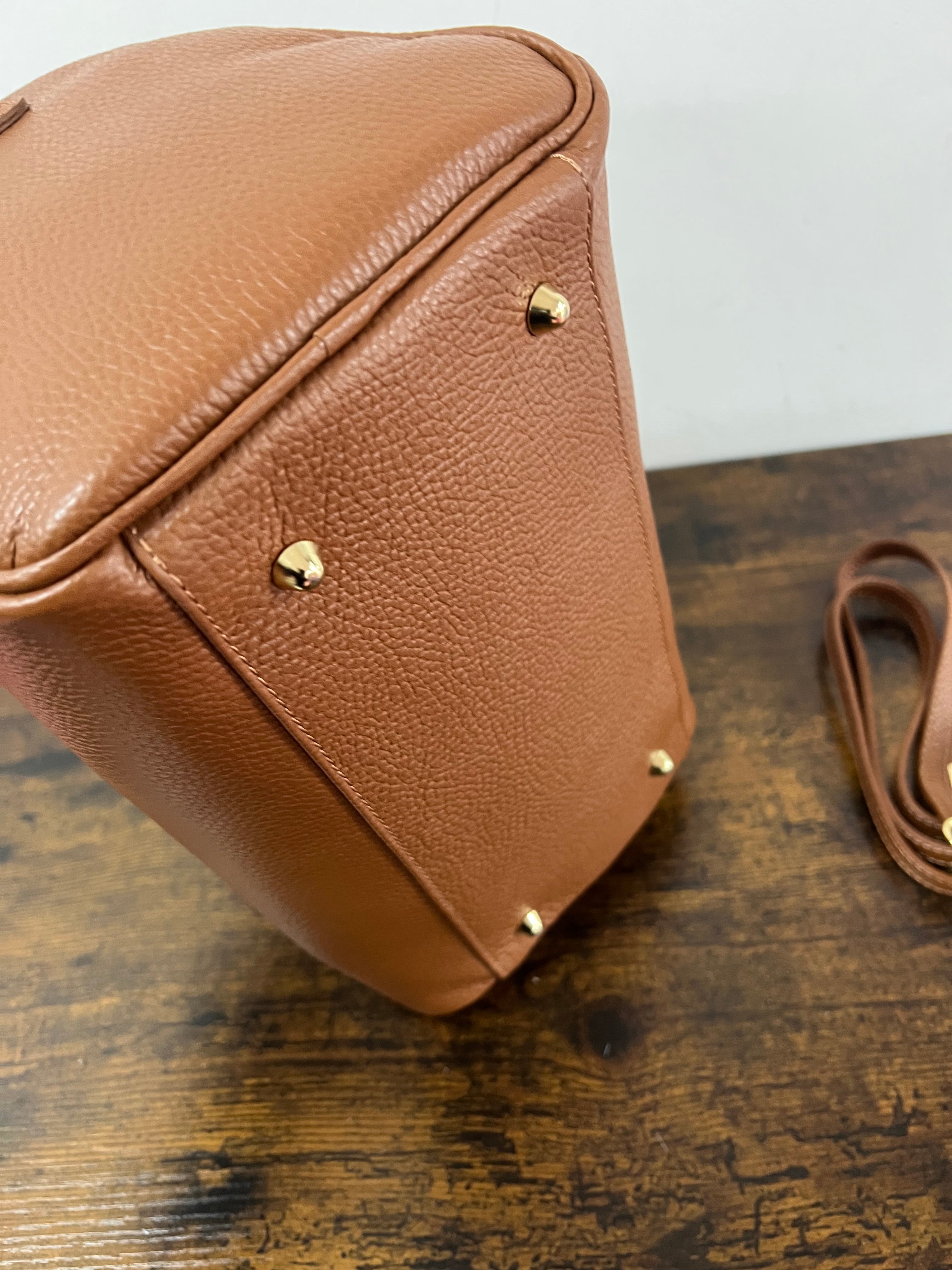 Bauletto maxi cuoio scuro