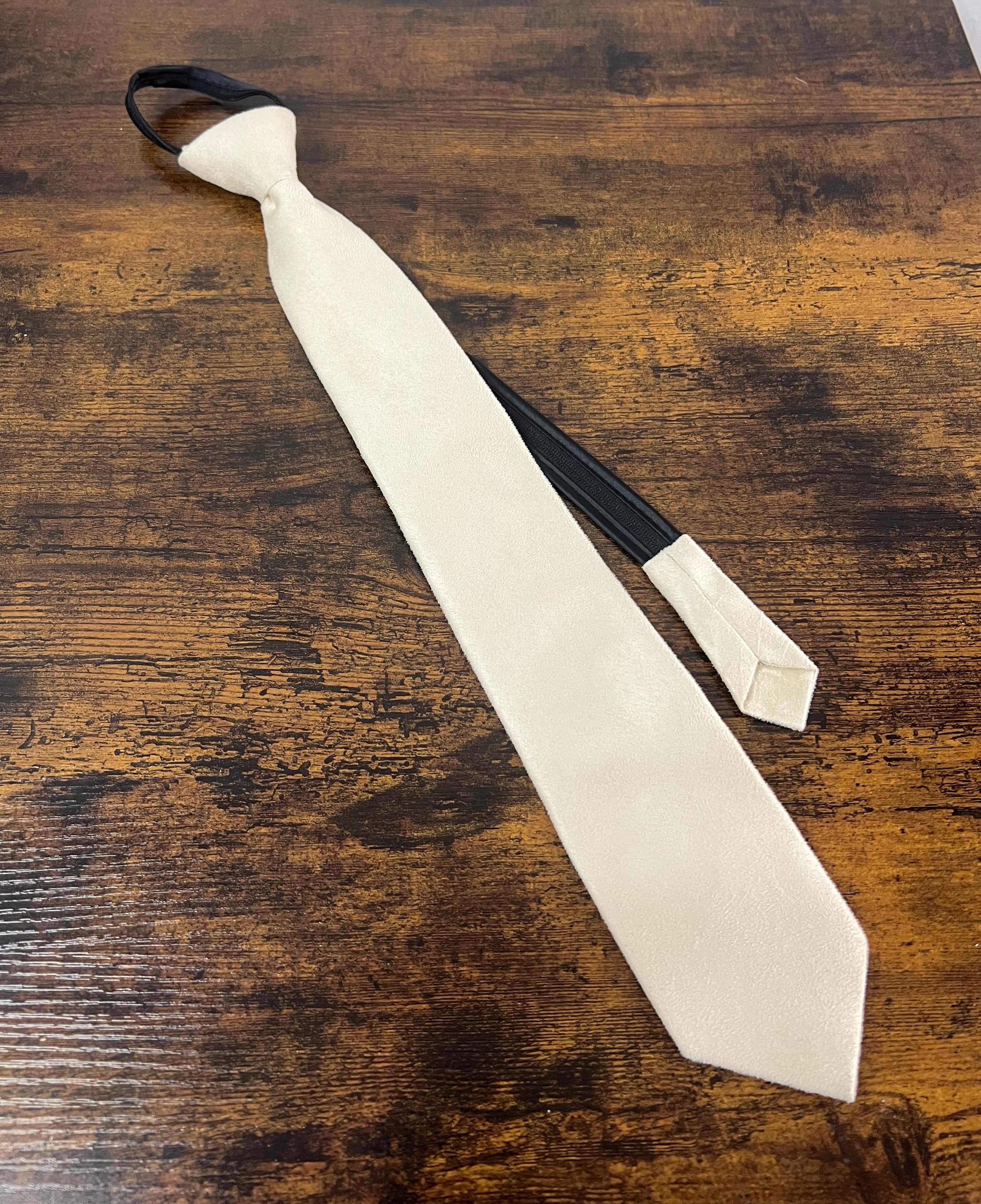 Cream suede tie
