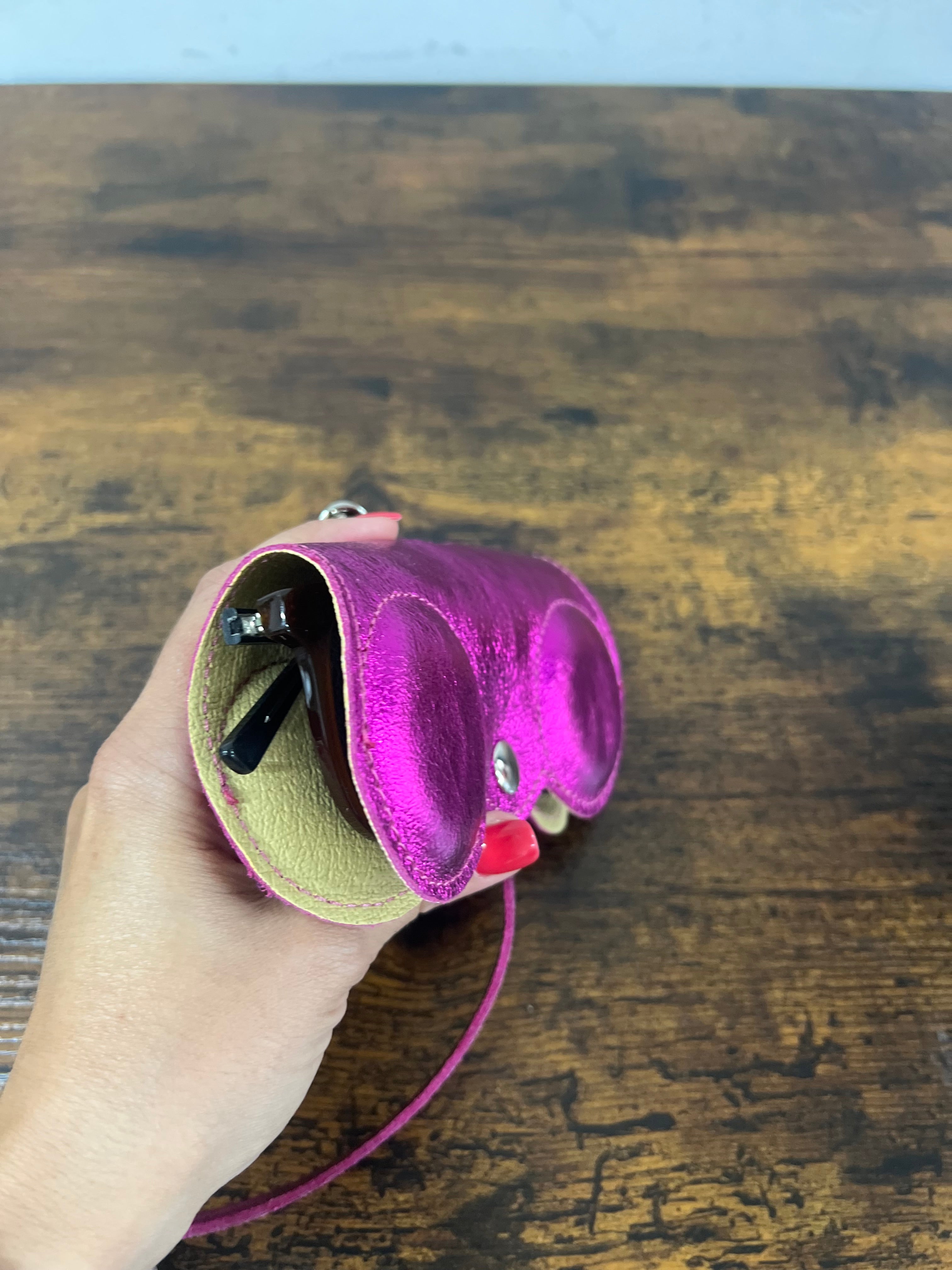 Glasses case z new fuchsia laminated
