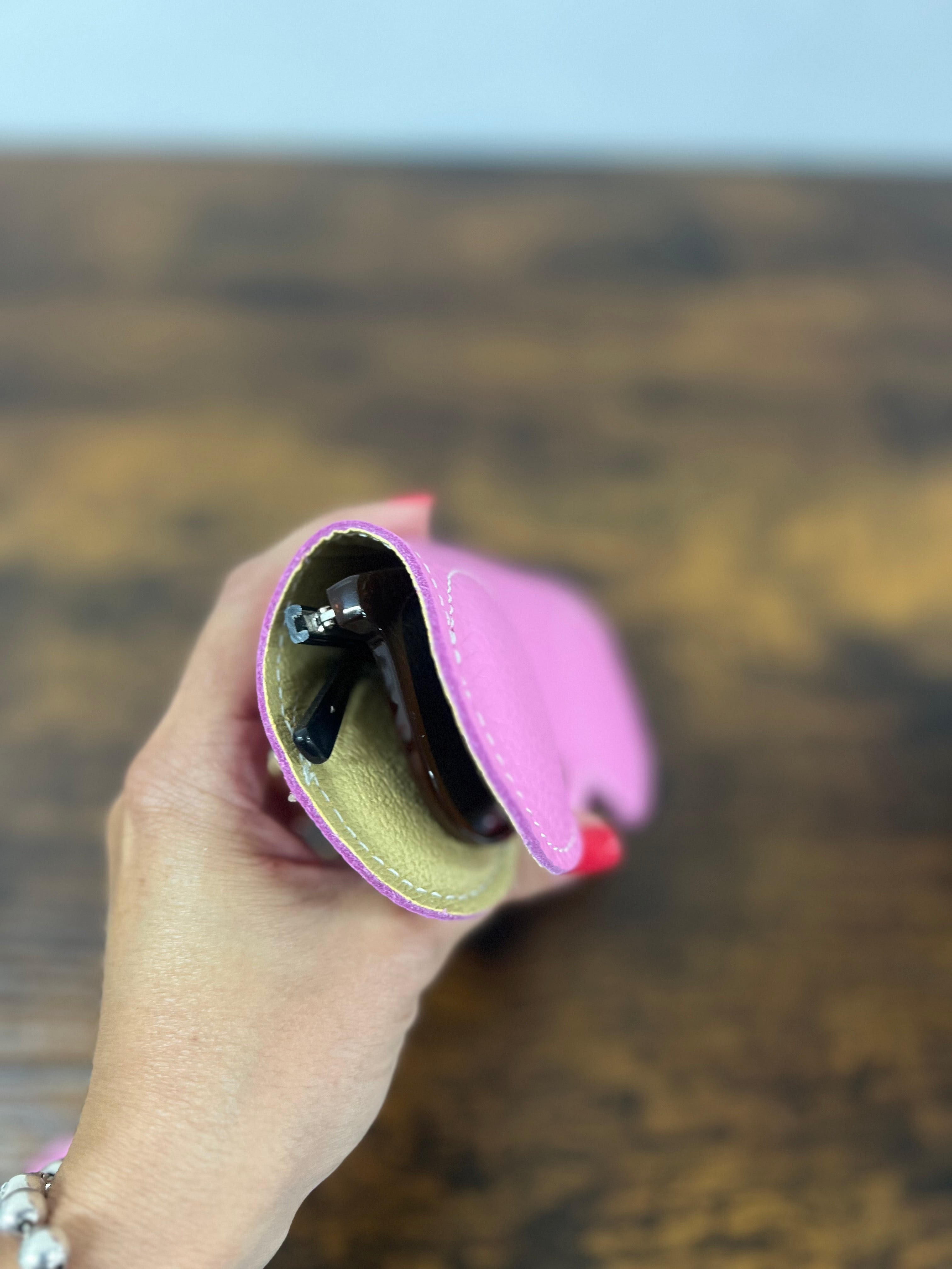 Eyeglasses case z new pink bubble