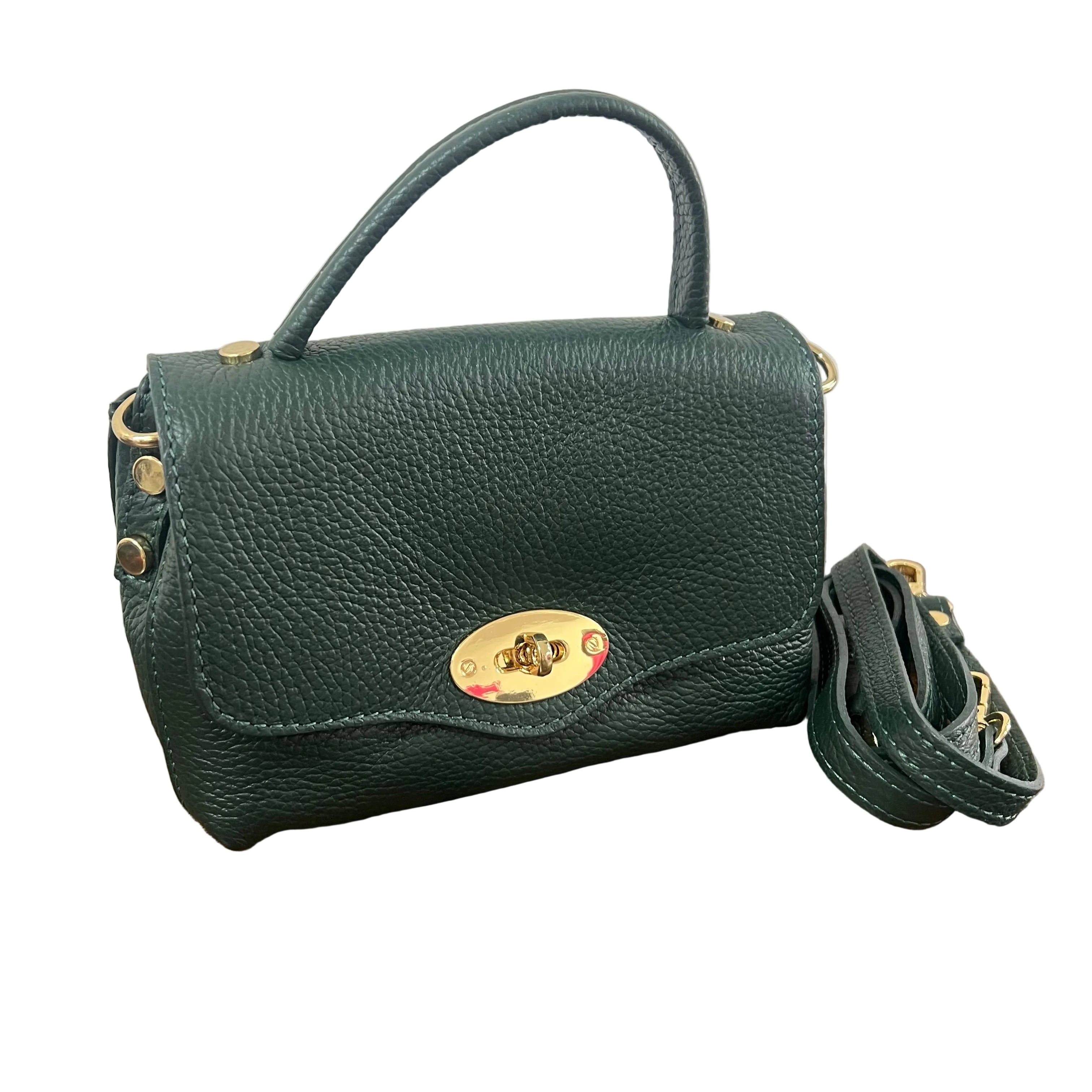 Country bag monocolore z pocket verde foresta