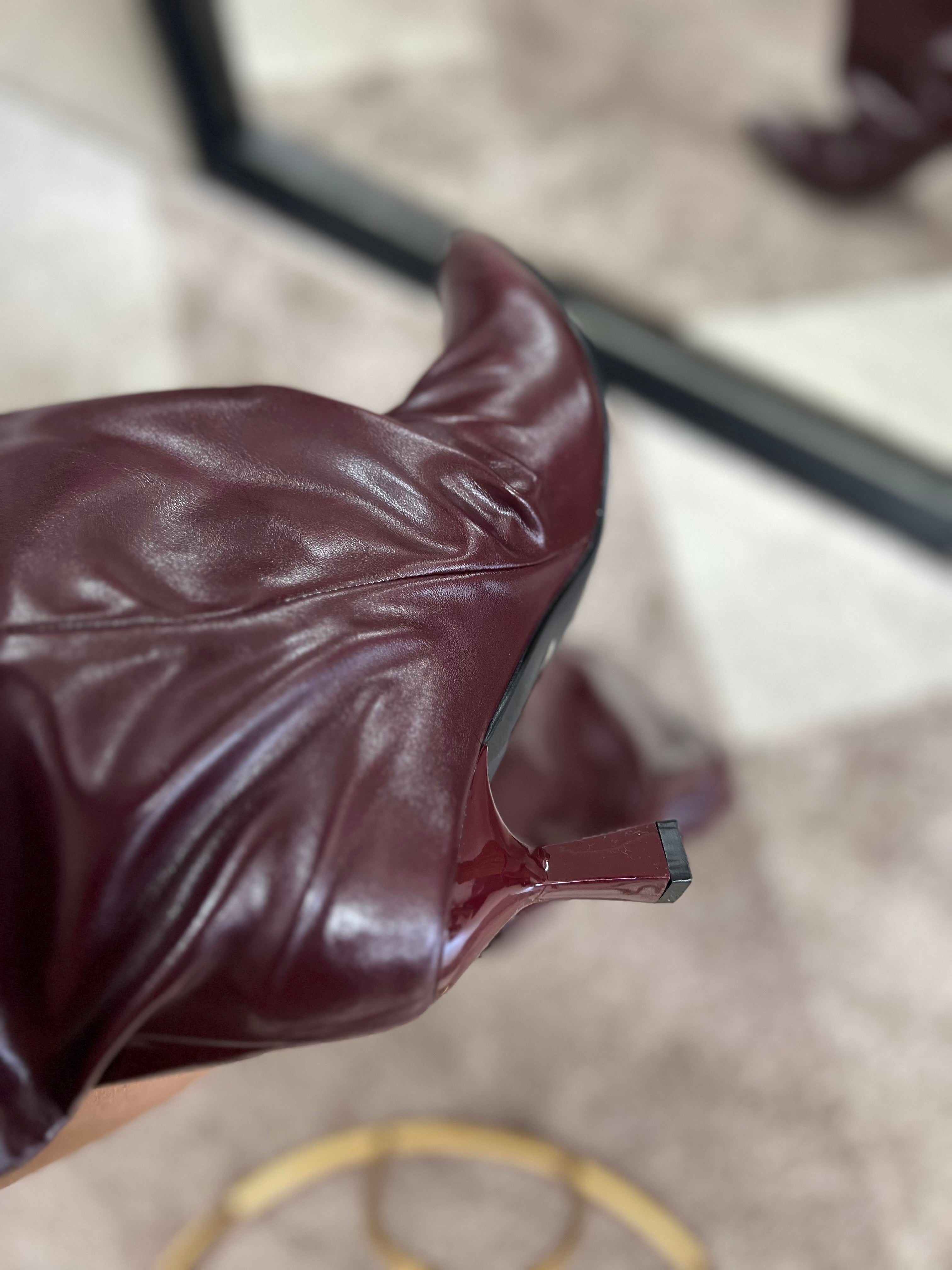 Stivale Bali midi bordeaux