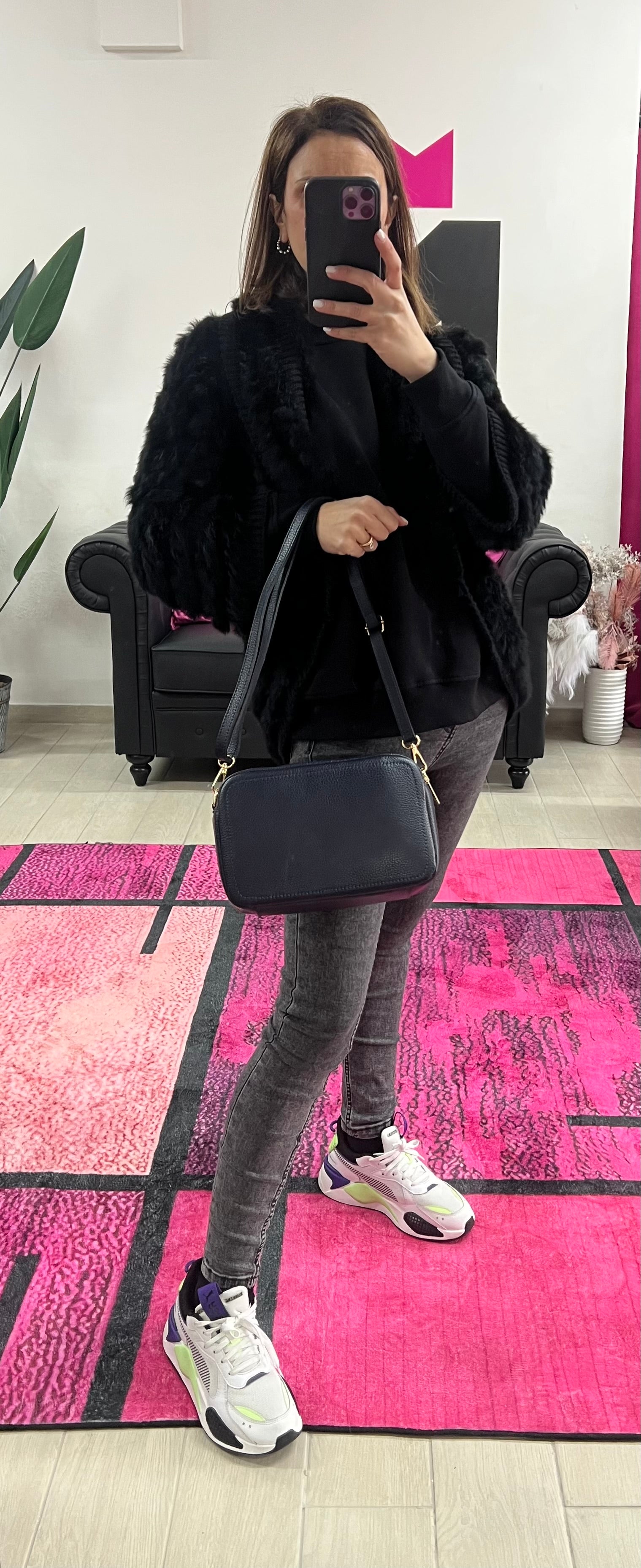 Camerabag maxi blu navy