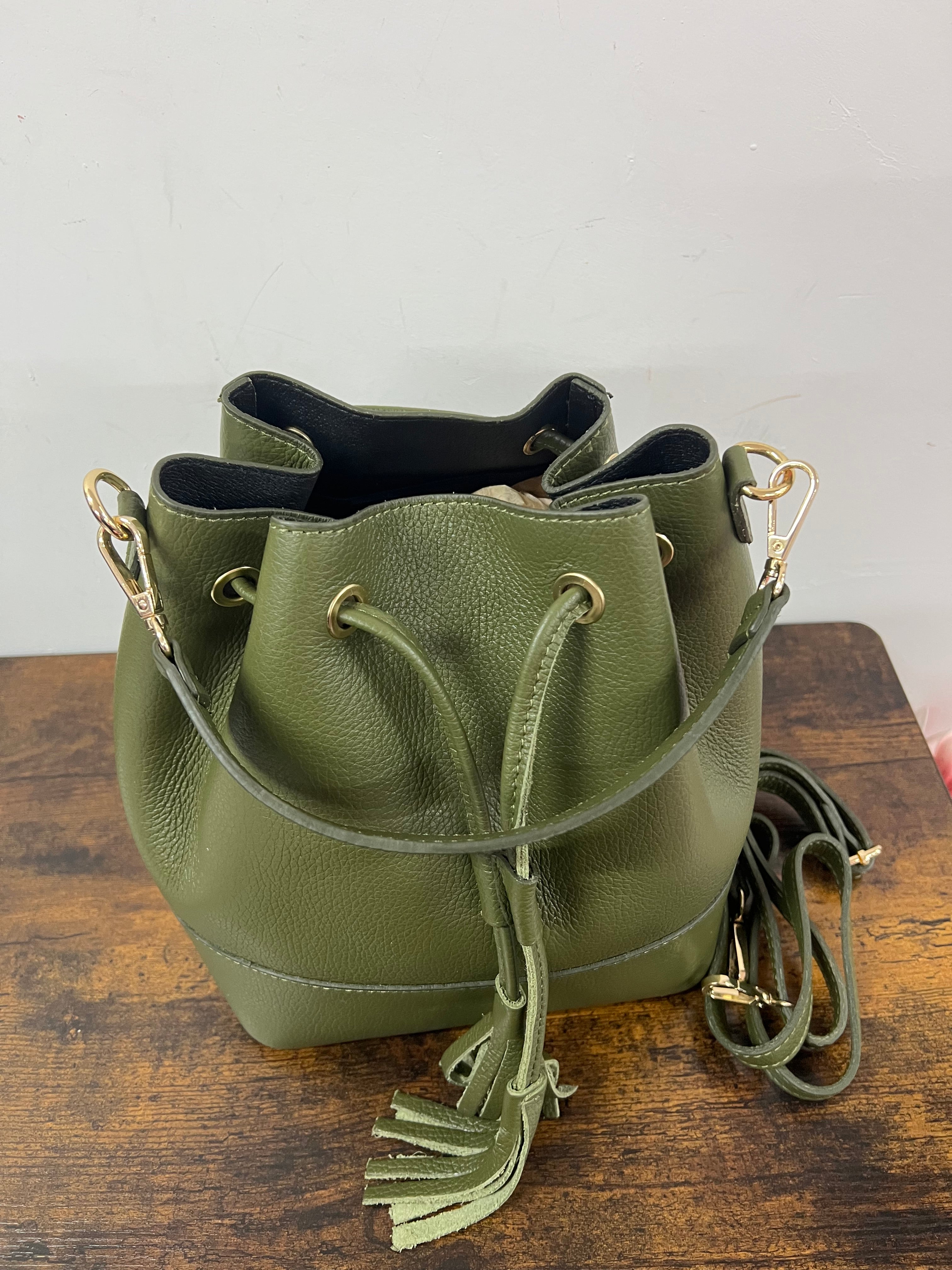 Sacchetto frange maxi verde militare