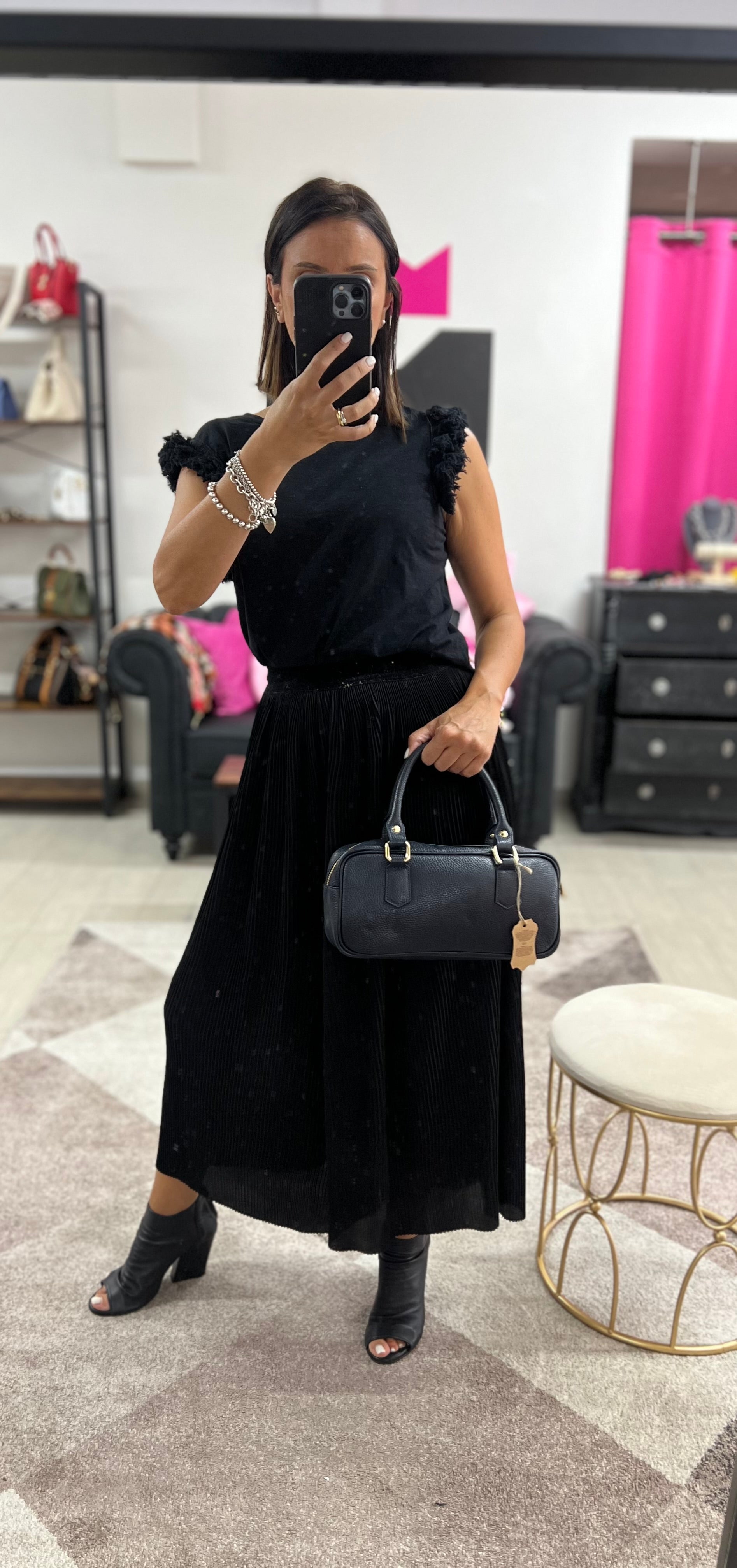 Bauletto rettangolare blu navy