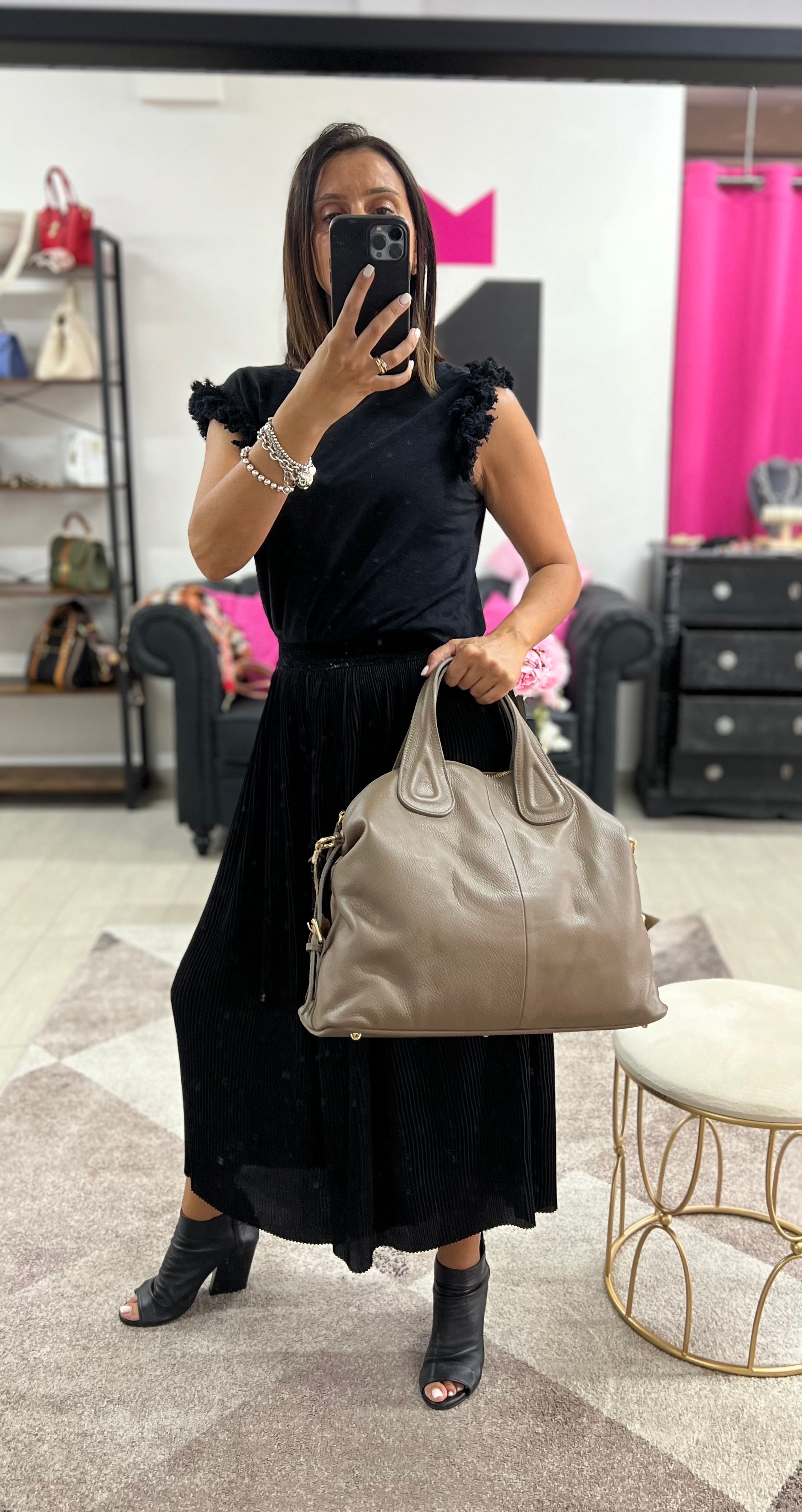 Tote bag Cassandra fango