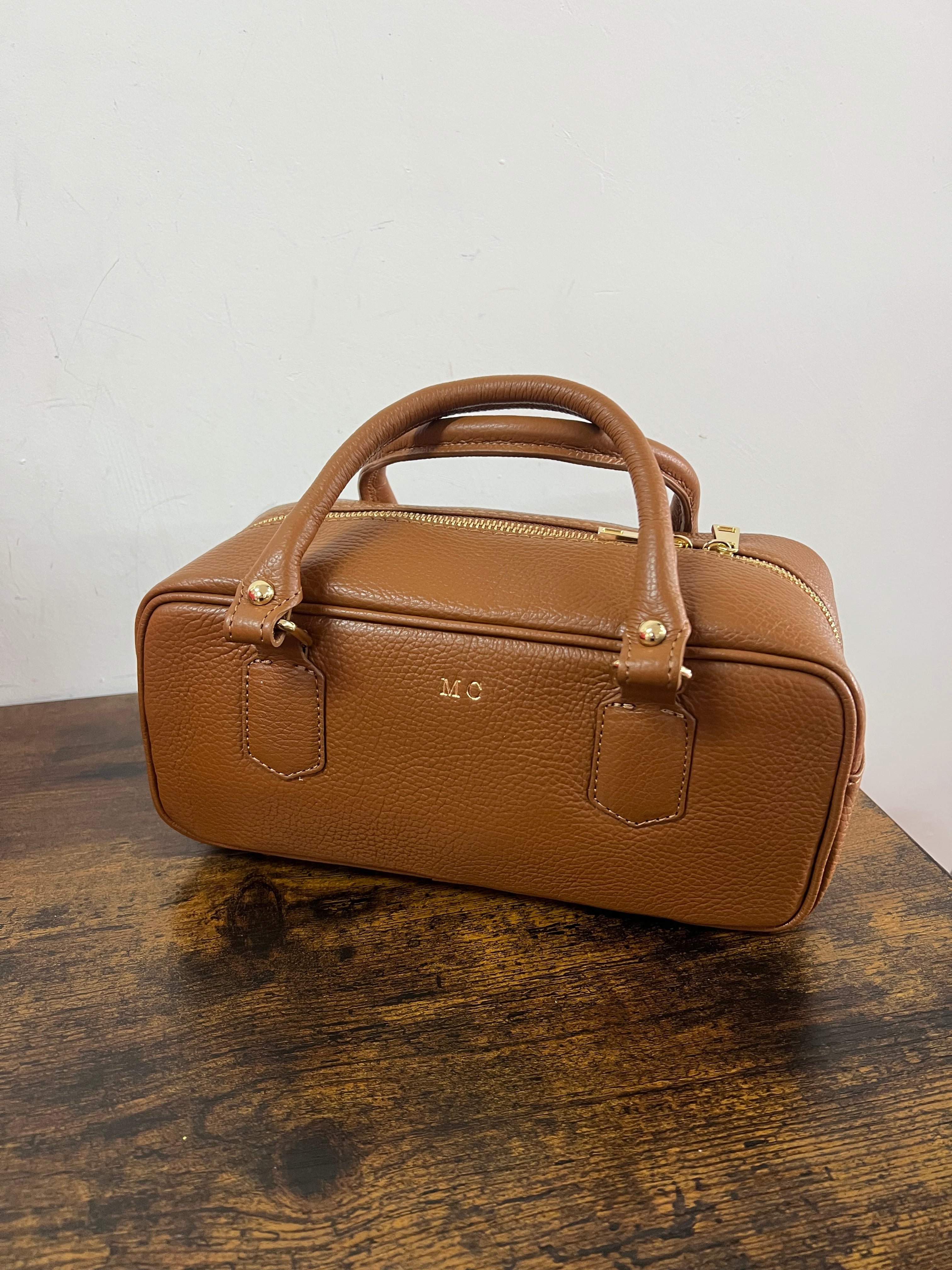 Bauletto rettangolare cuoio scuro