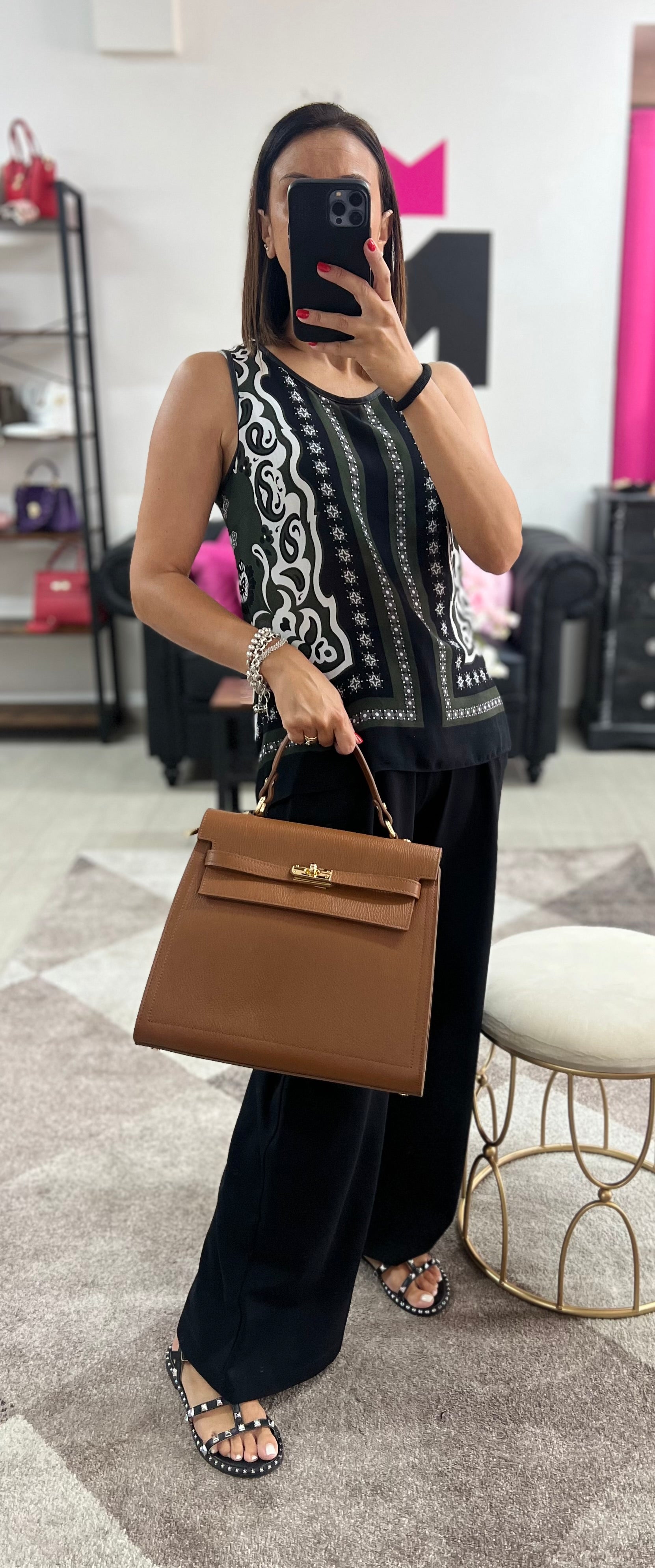 Kellie  maxi cuoio scuro