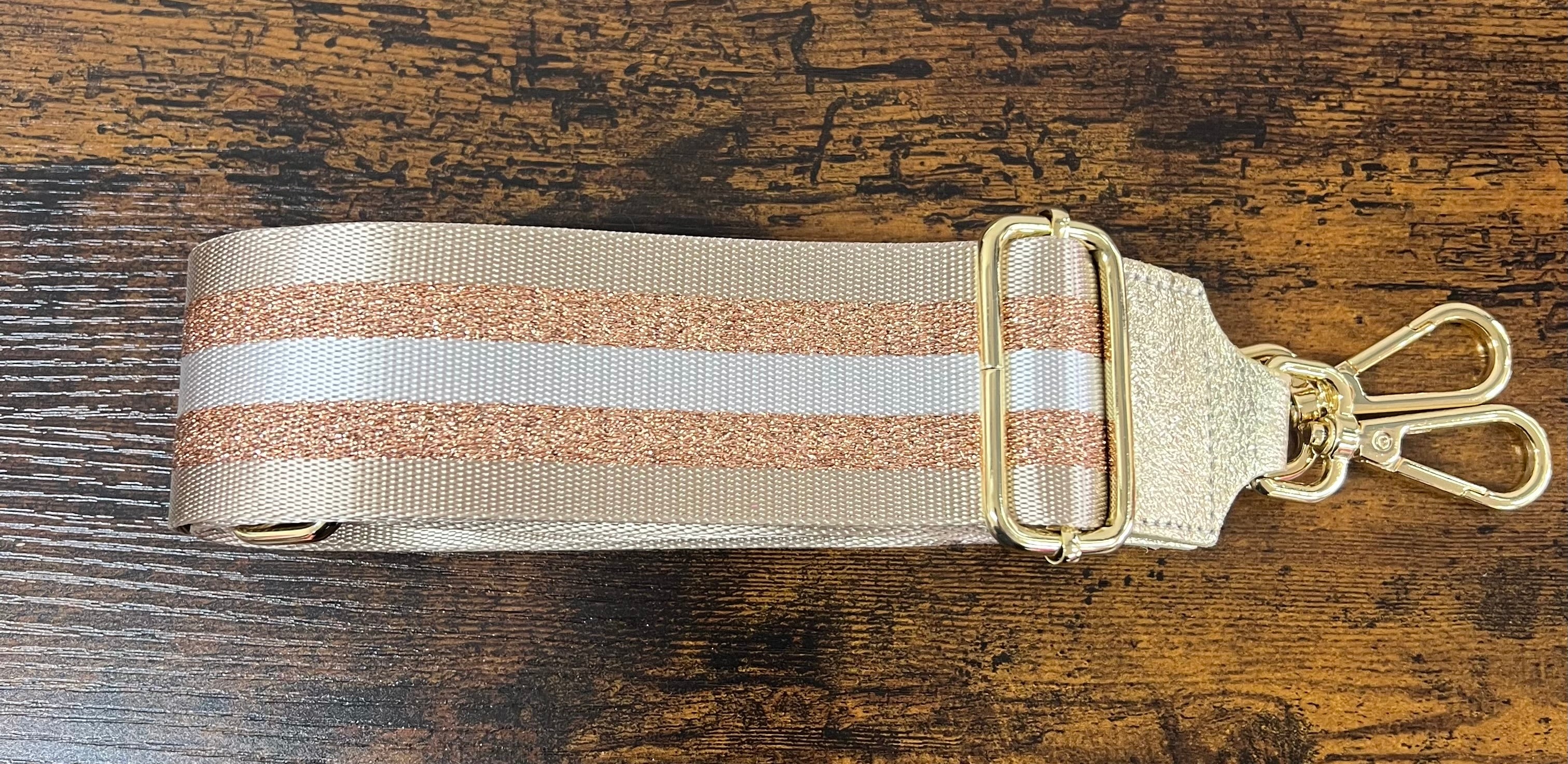 Tracolla righe oro