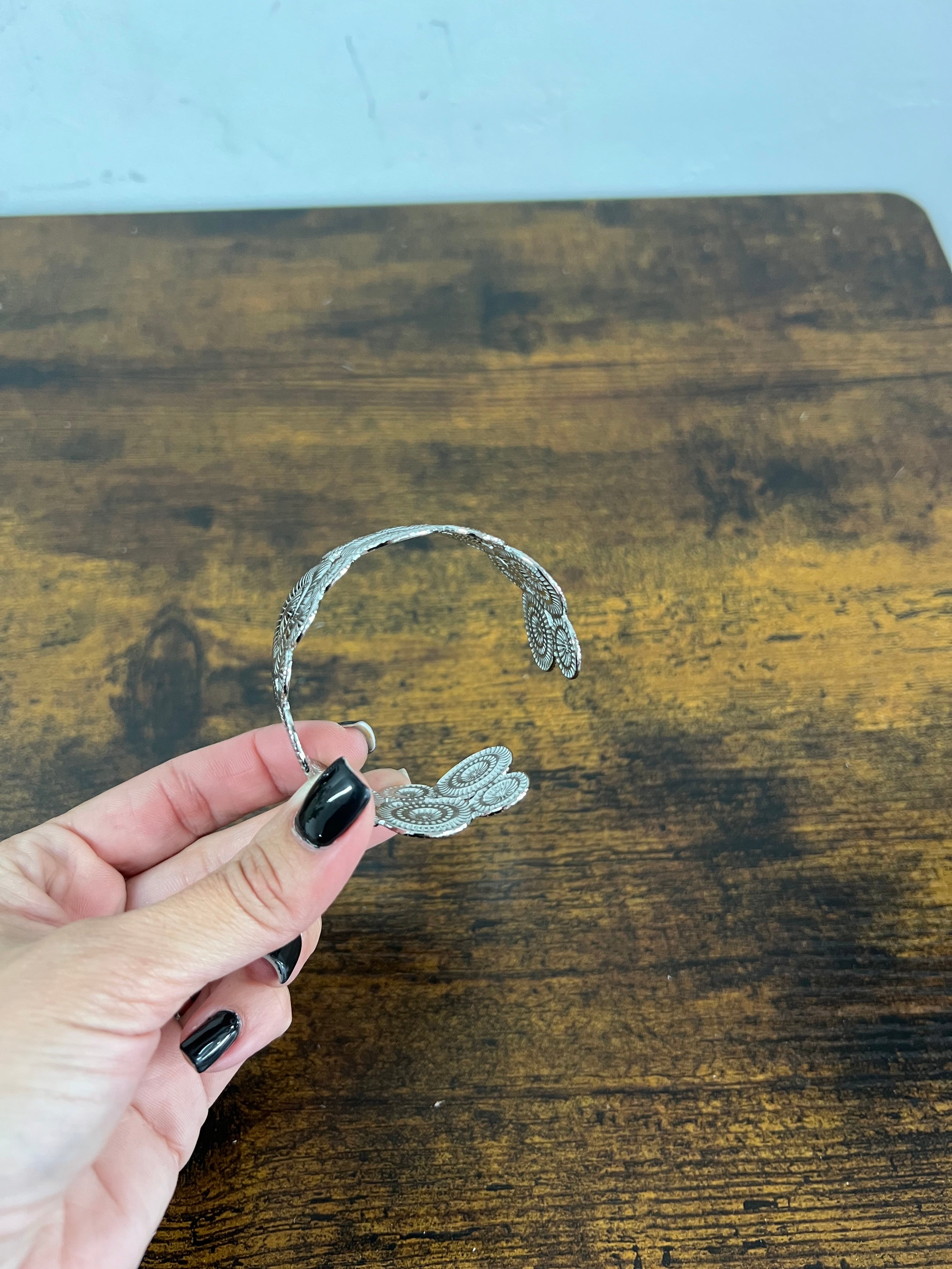 Rigid silver-plated Ofelia bracelet