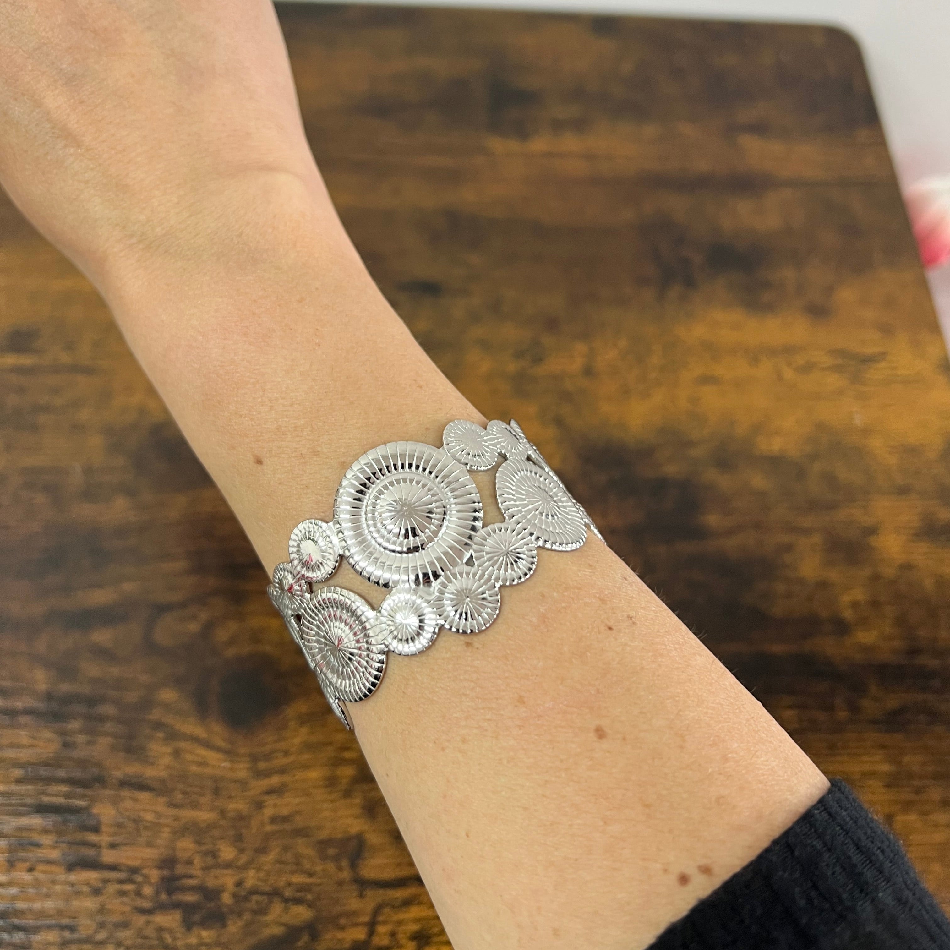 Rigid silver-plated Ofelia bracelet