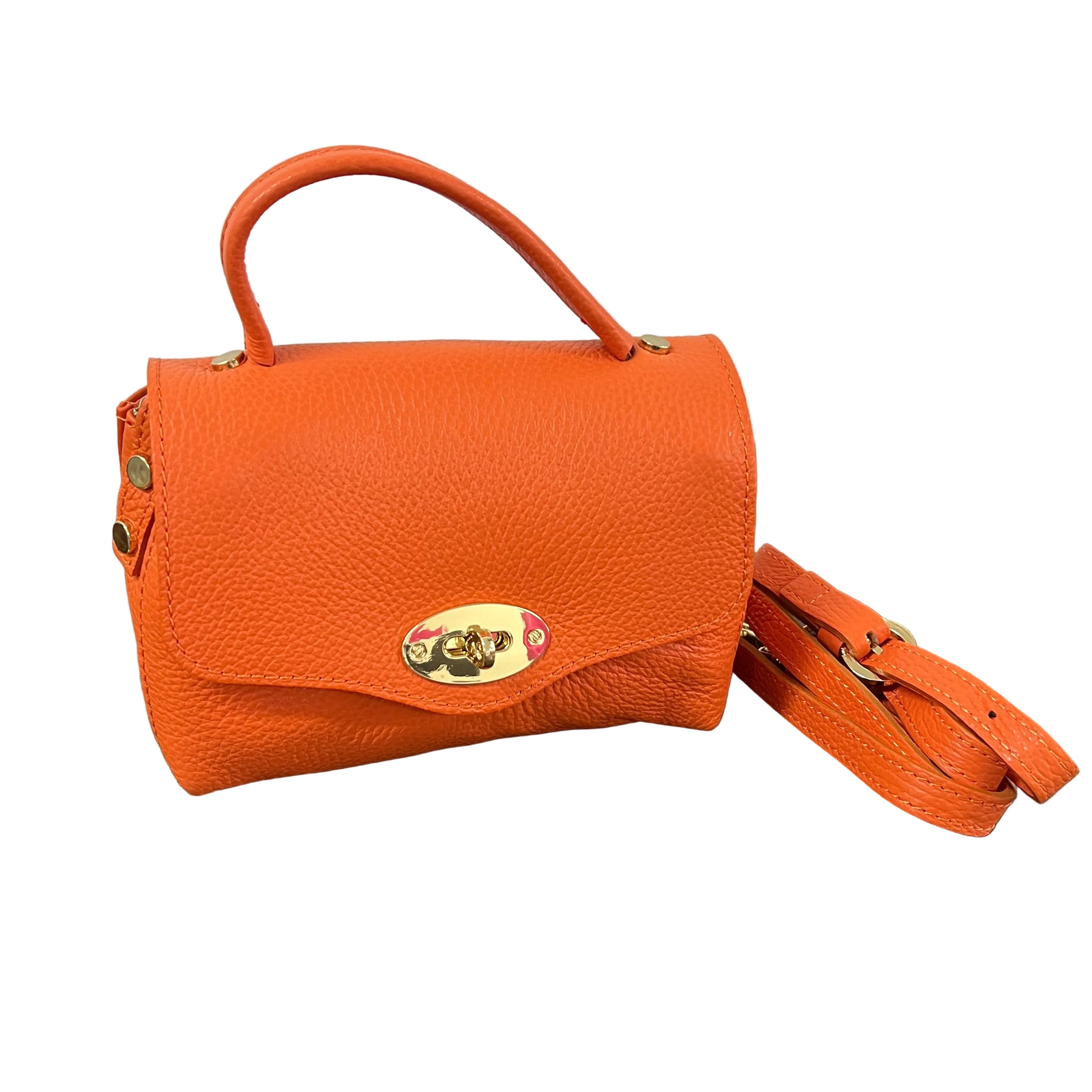 Country bag monocolore z pocket arancio