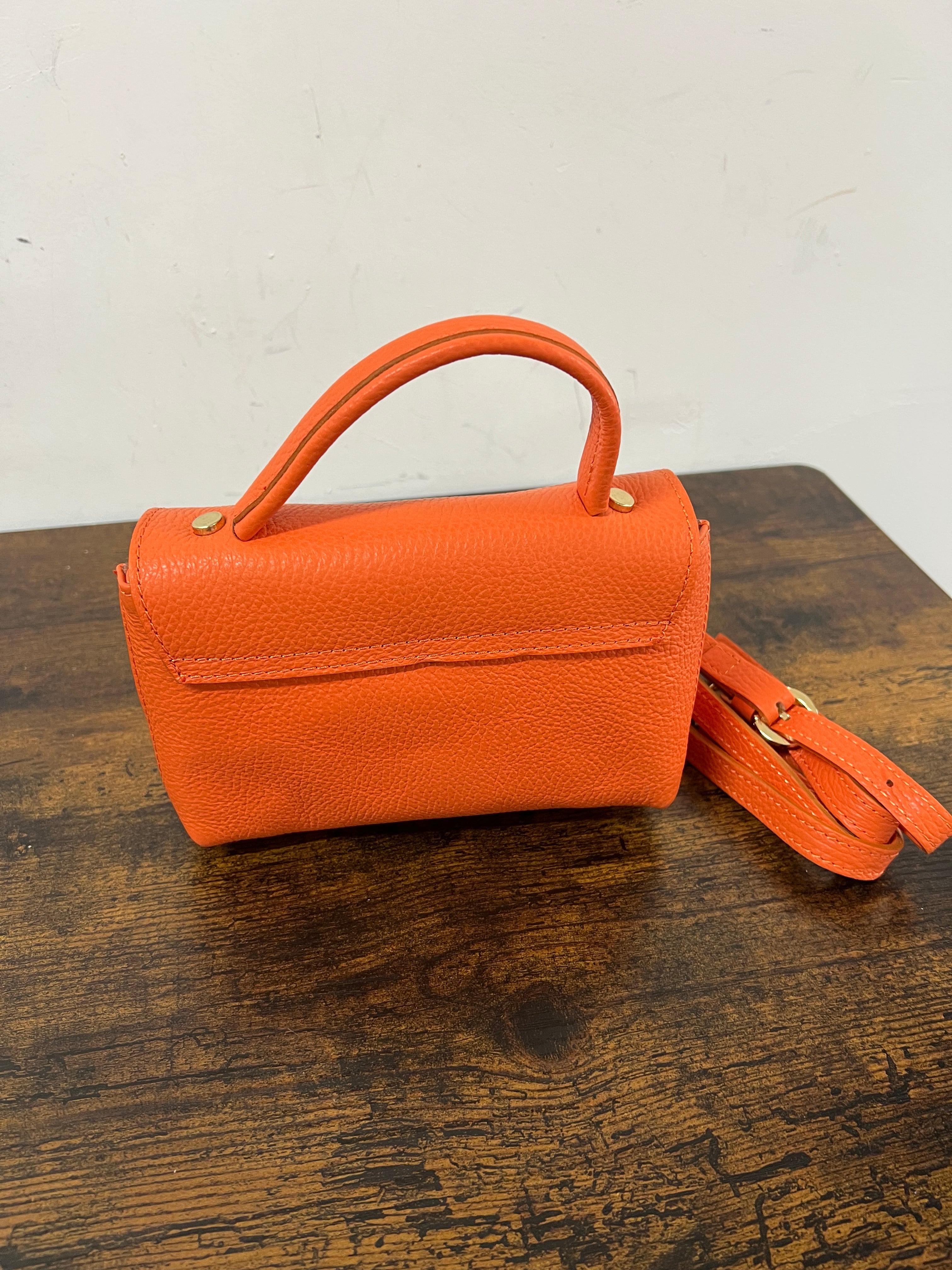 Country bag monocolore z pocket arancio