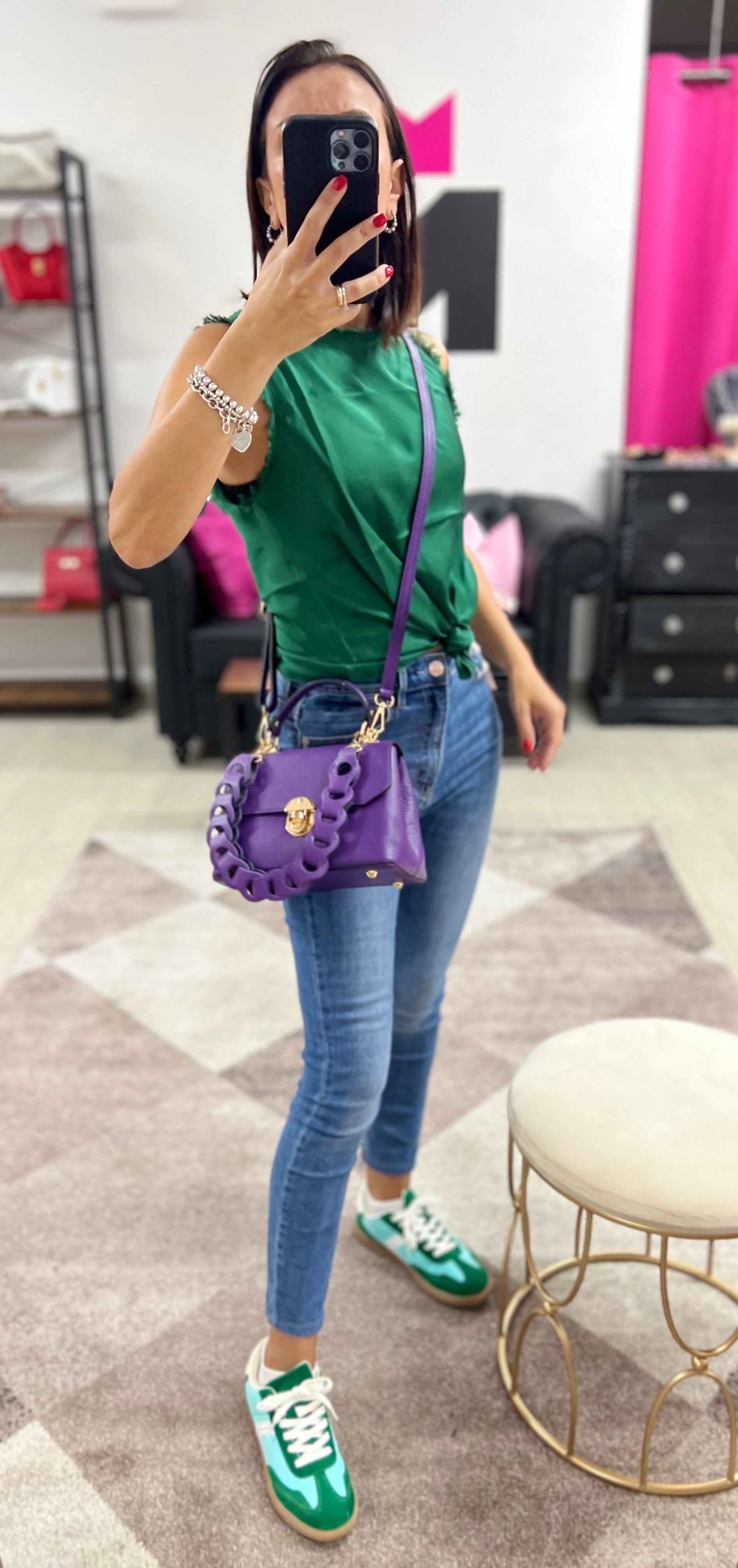 Clarissa mini viola e trac intreccio