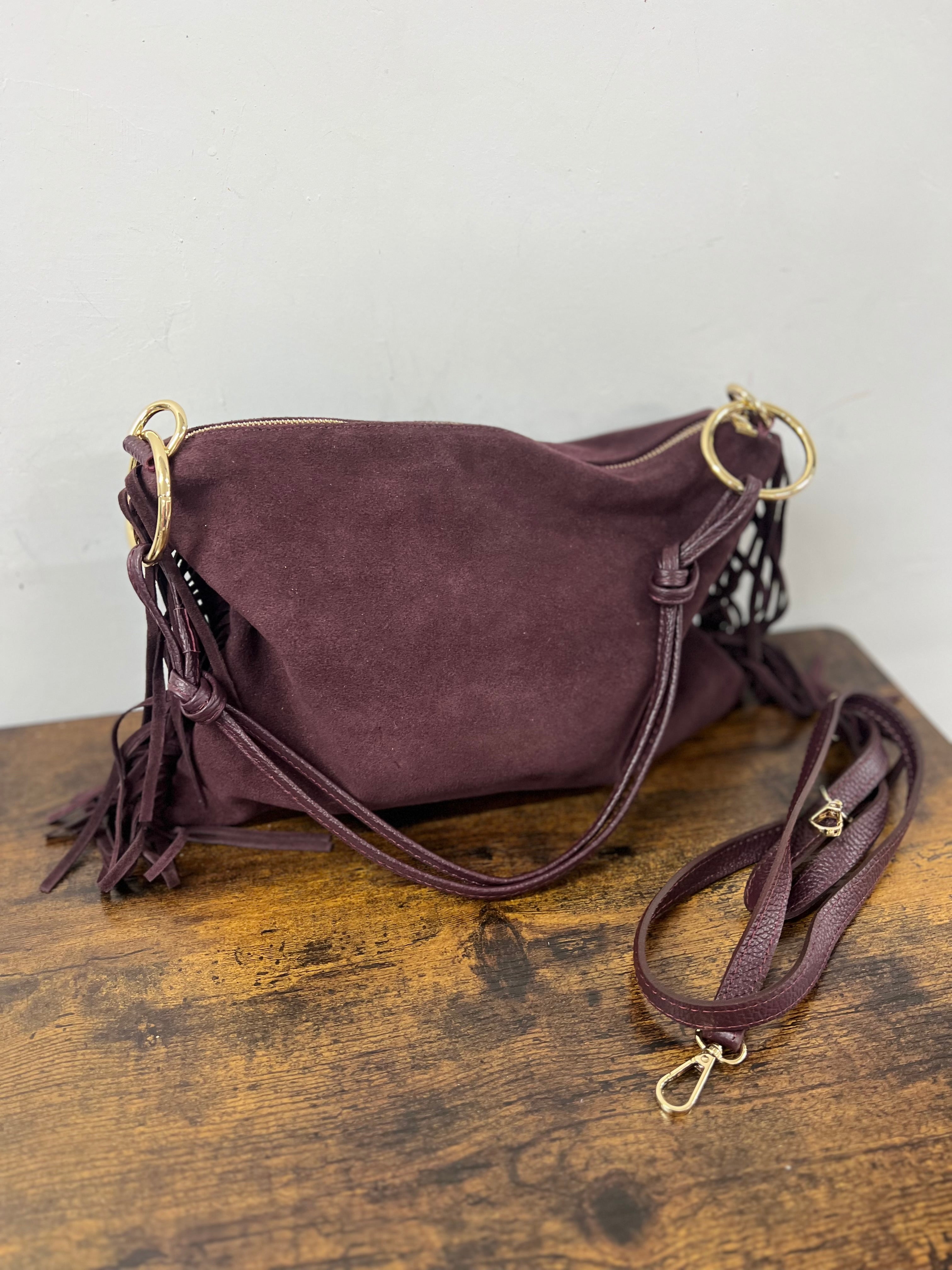 Ariel pelle suede bordeaux