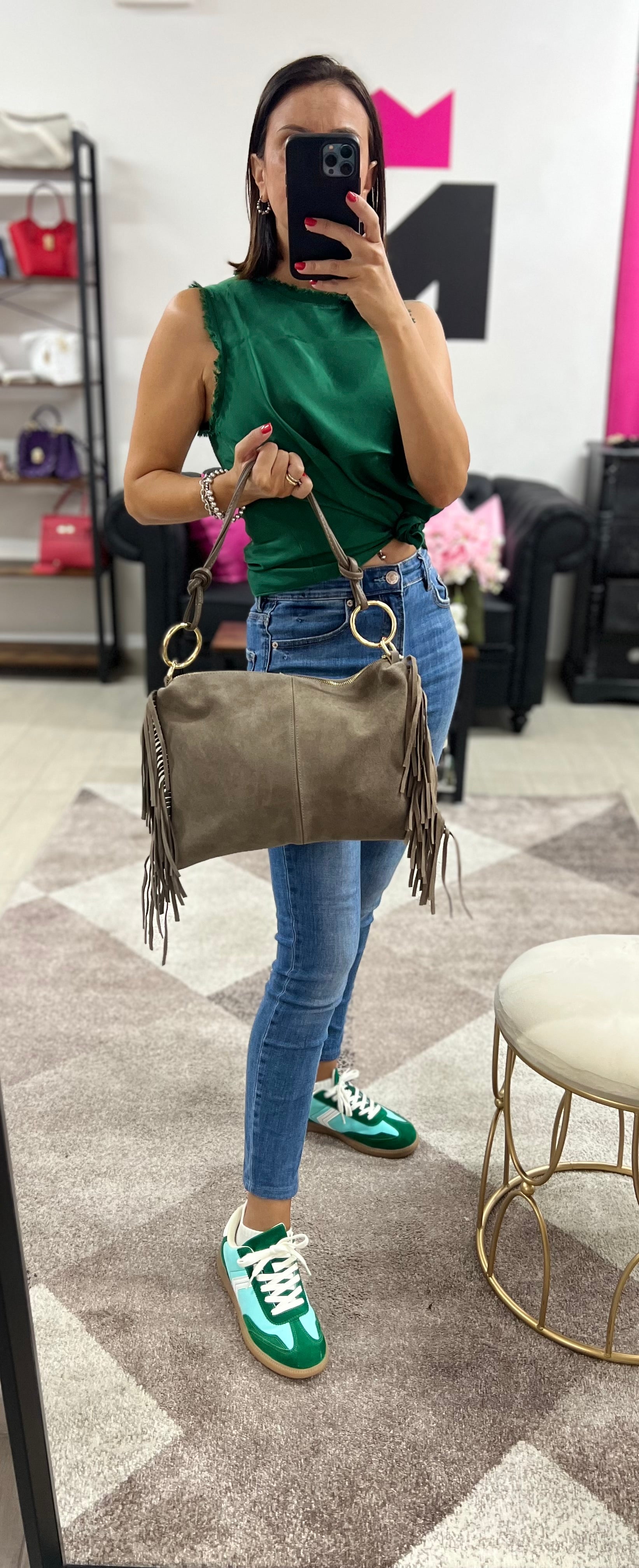 Ariel pelle suede fango