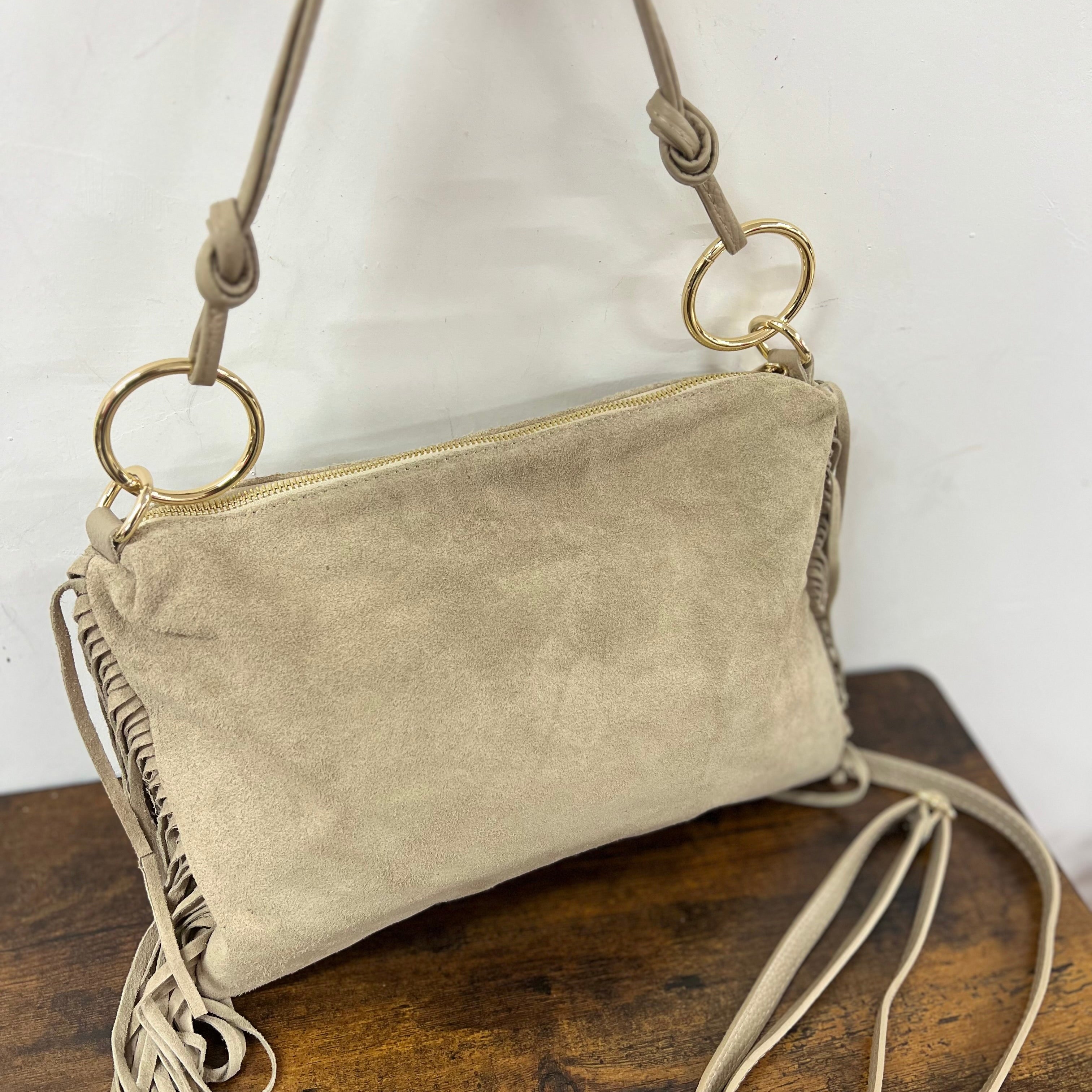 Ariel pelle suede tortora